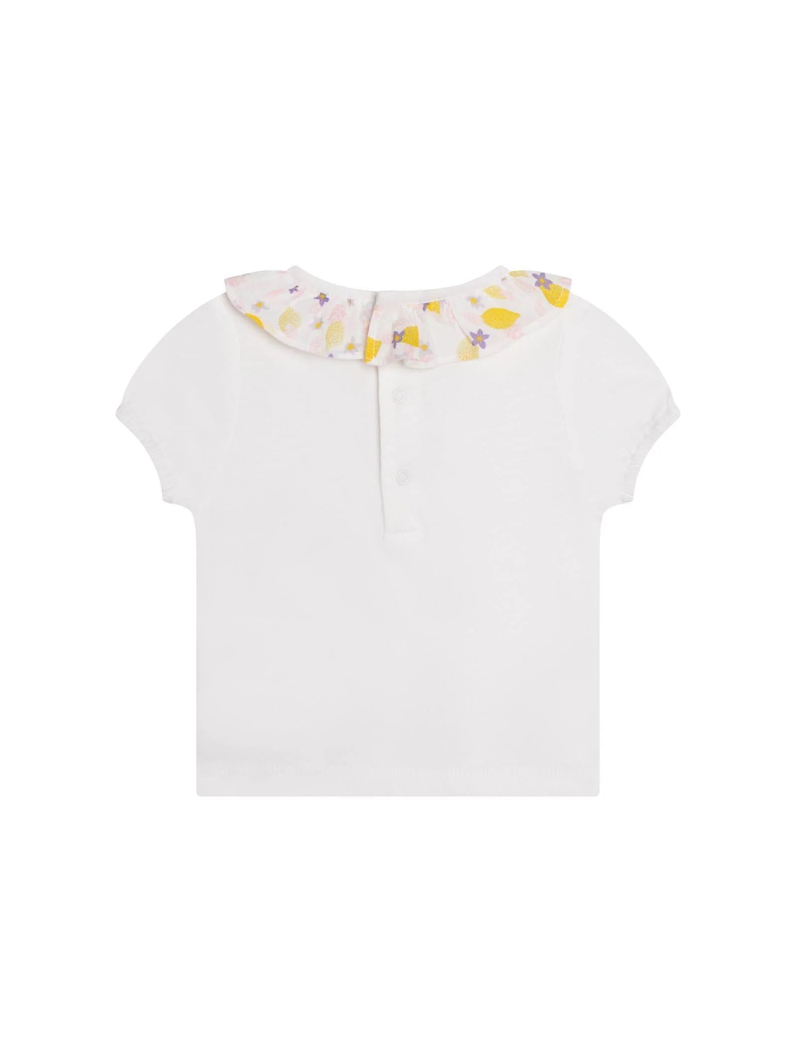 T-shirt bianca con volant - Image 2