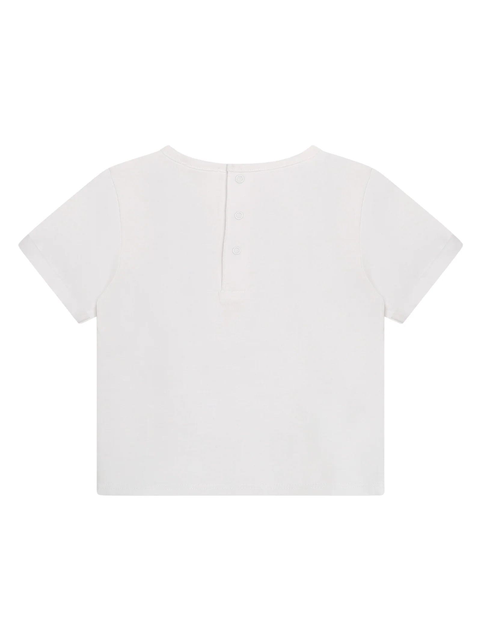 T-shirt bianca in cotone con stampa a cuore - Image 2