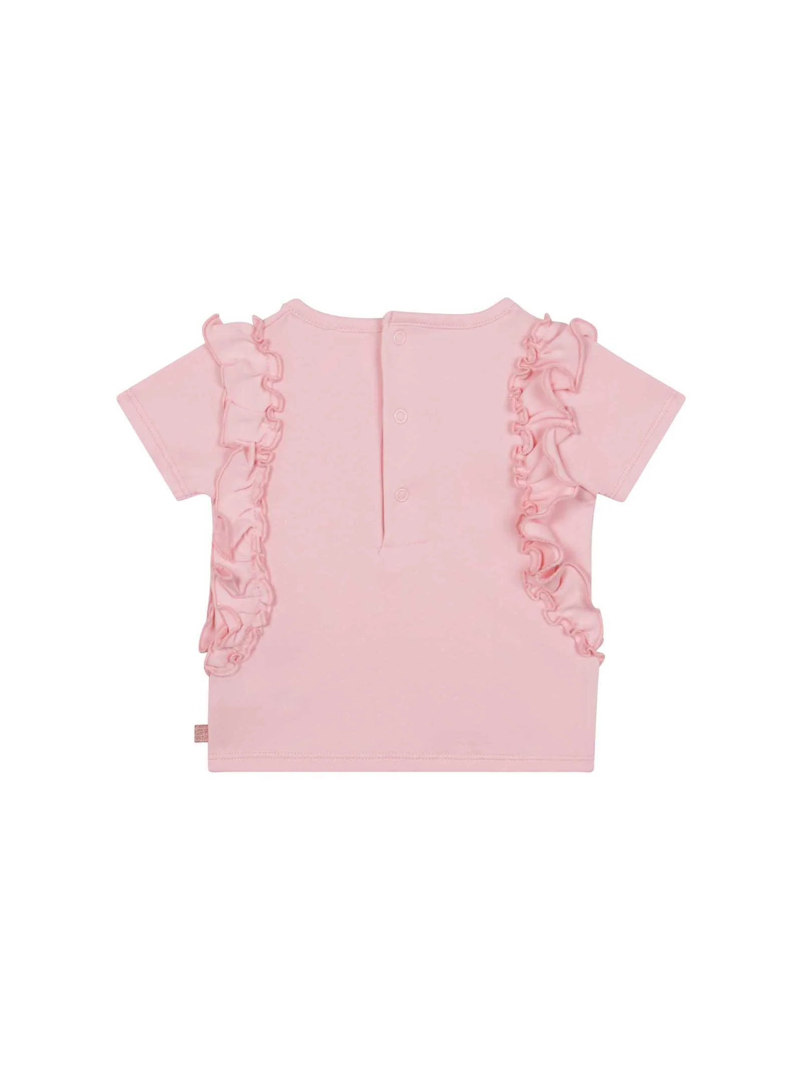 T-shirt rosa con stampa cuore - Image 2