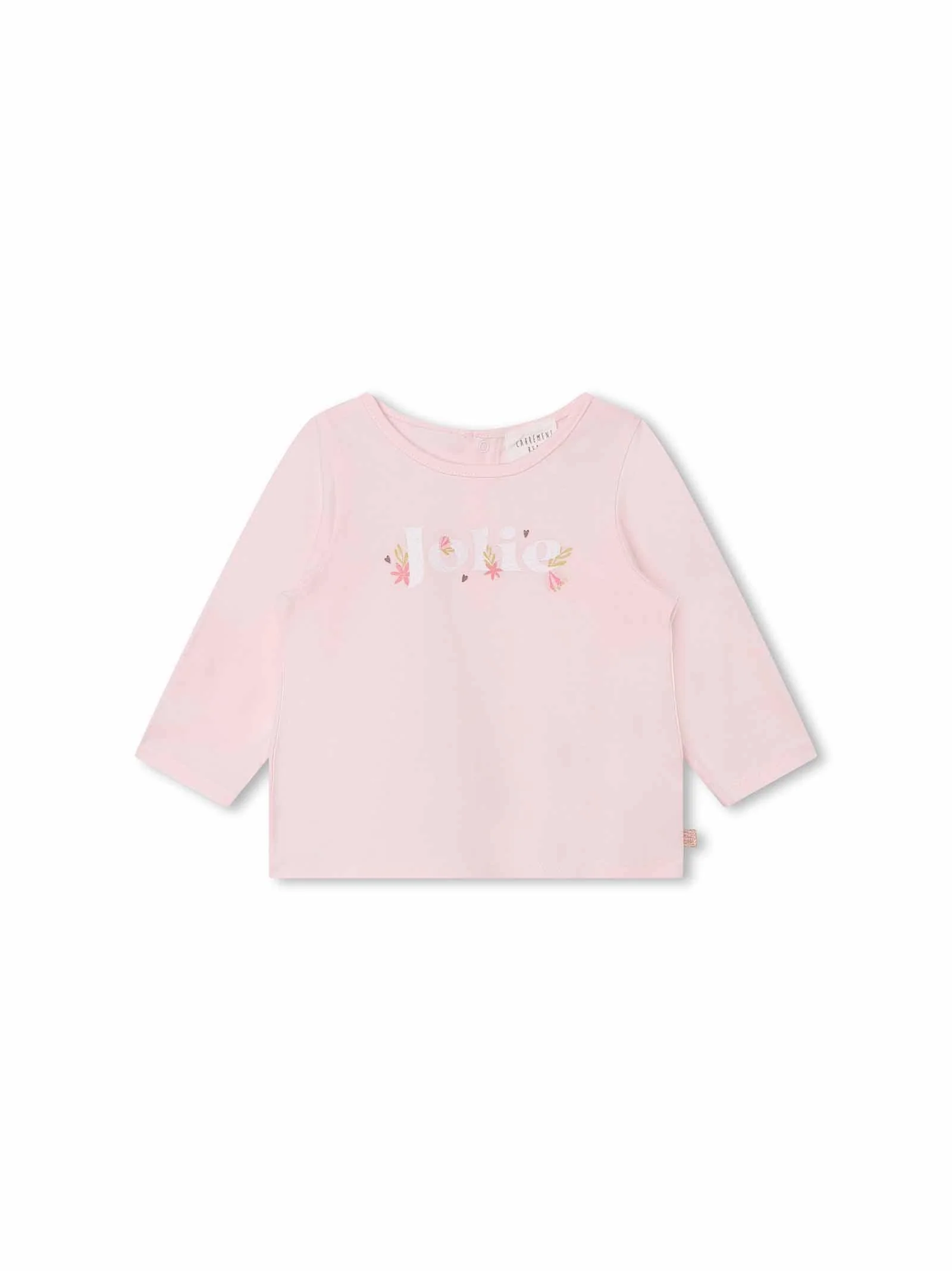 T-shirt rosa con stampa Jolie
