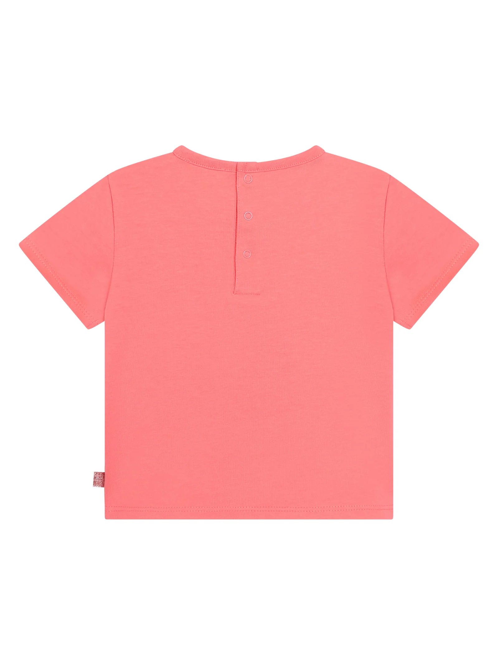T-shirt rosa pesca con stampa ghepardo e fiori - Image 2