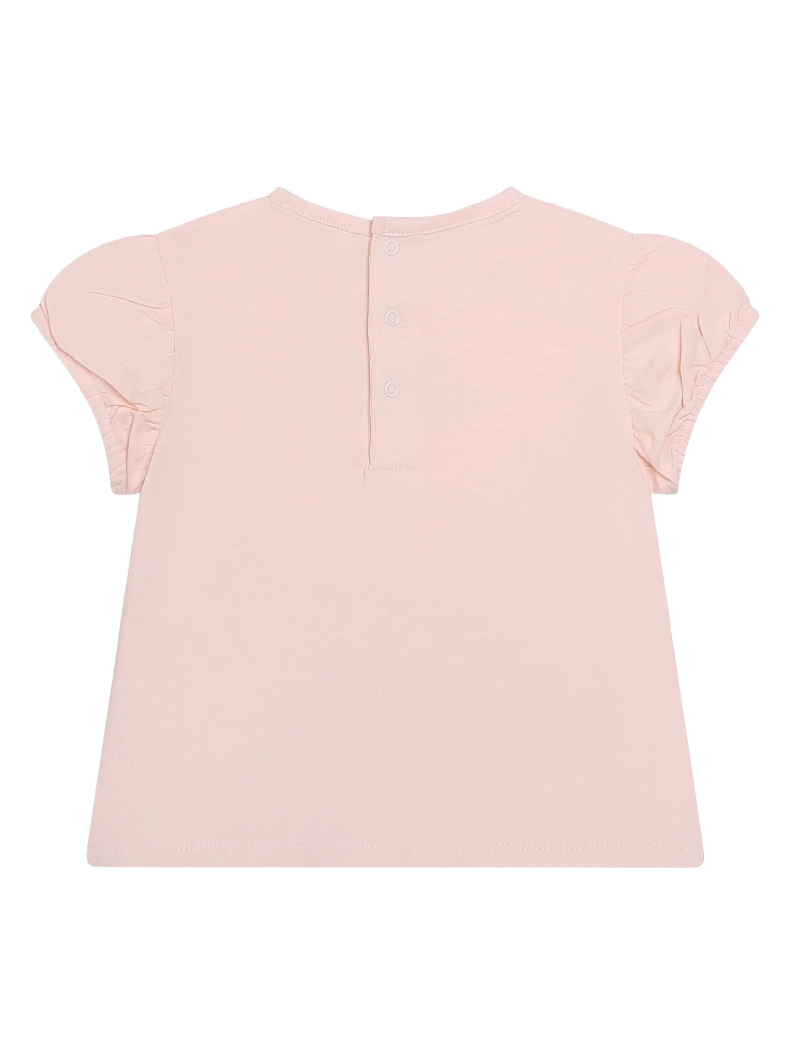 T-shirt rosa stampa conchiglia glitterata - Image 2
