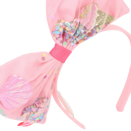 Cerchietto Billie Blush rosa con fiocco - Image 2