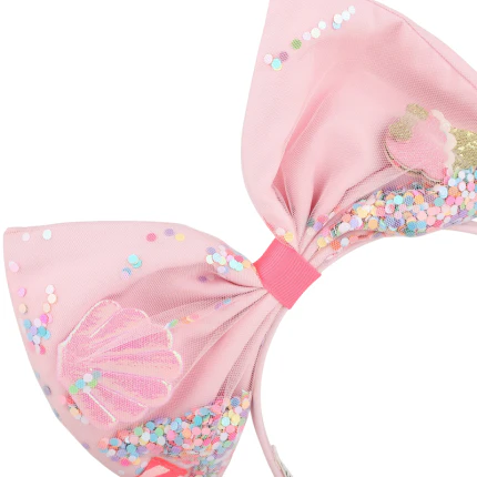Cerchietto Billie Blush rosa con fiocco - Image 3