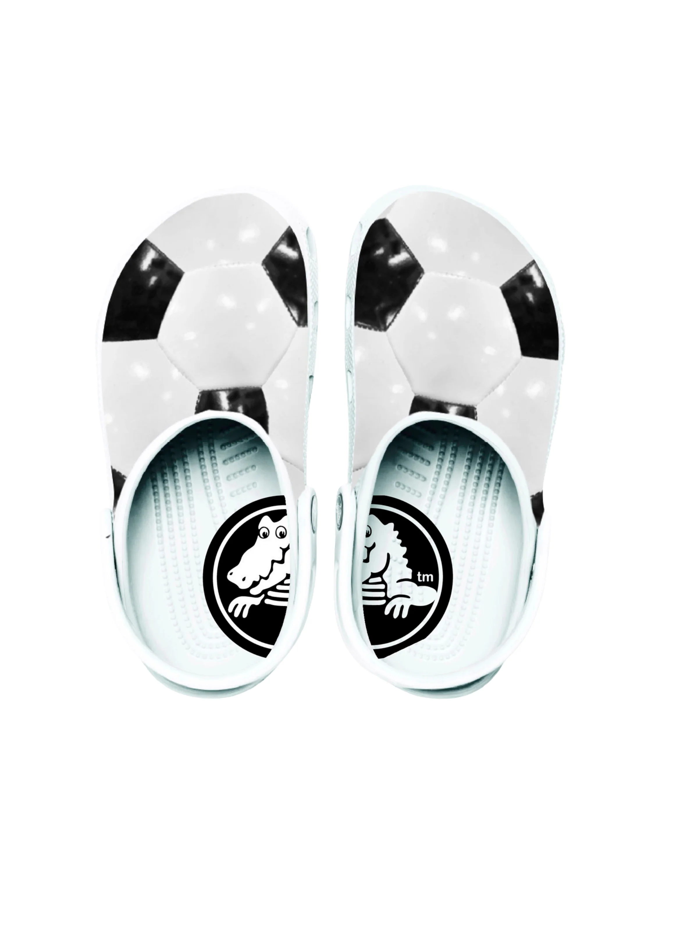 Ciabatte "Classic Soccer Ball Clog K" Crocs bianche - Image 4