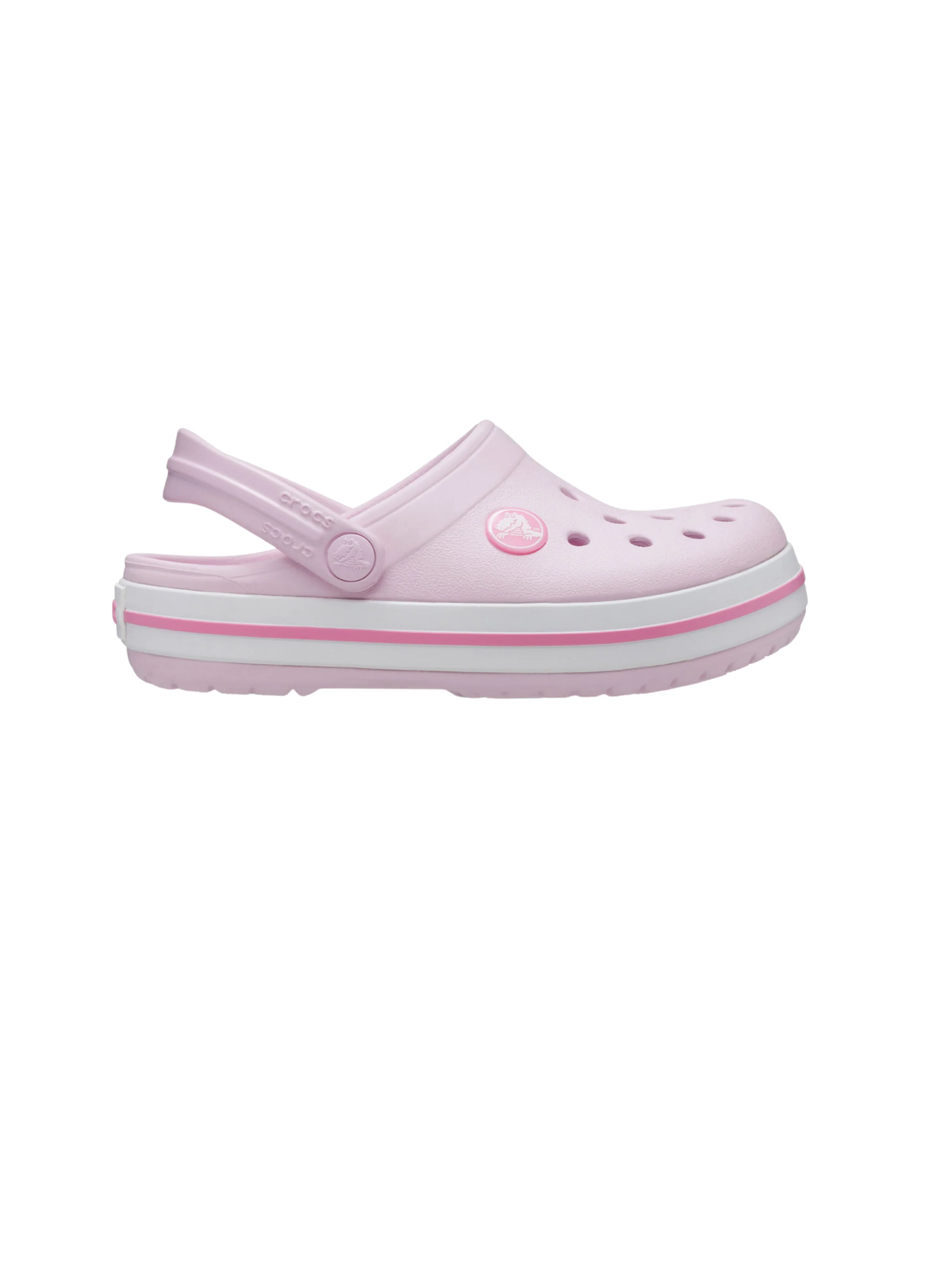 Ciabatte "Crocband Clog K" Crocs rosa con bande laterali