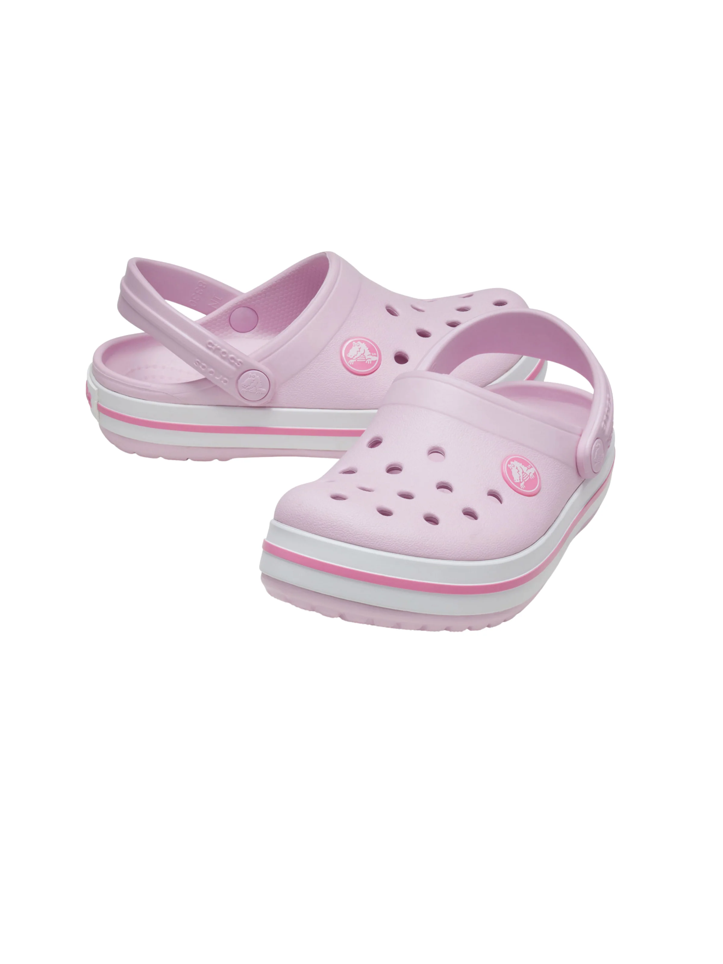 Ciabatte "Crocband Clog K" Crocs rosa con bande laterali - Image 3
