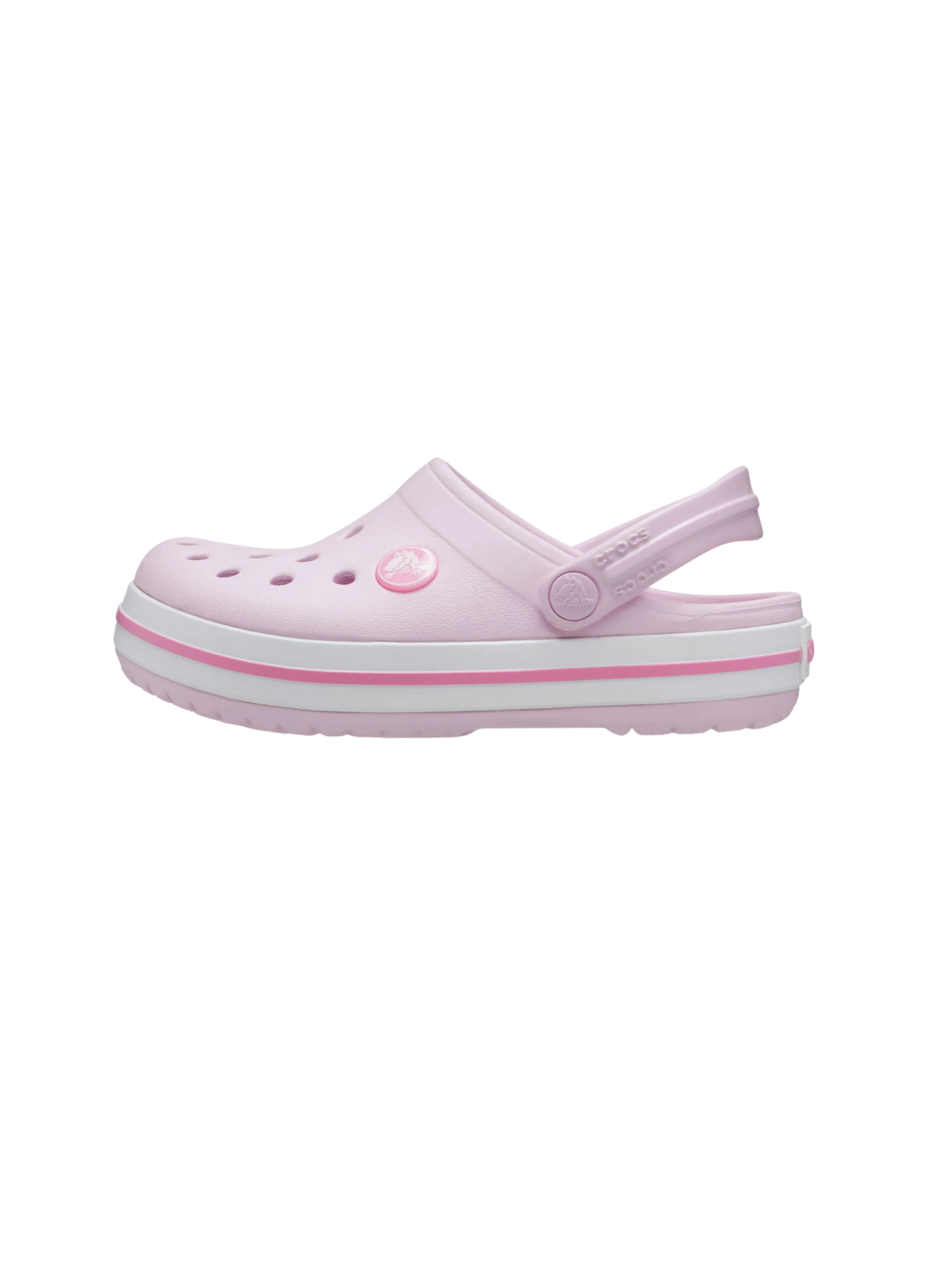 Ciabatte "Crocband Clog K" Crocs rosa con bande laterali - Image 7