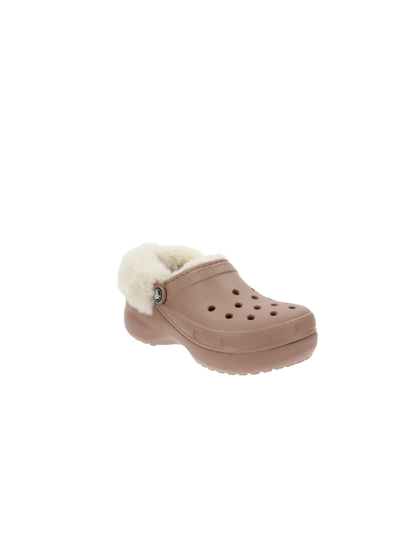 Ciabatte Crocs marrone con motivo in ecopelliccia - Image 2