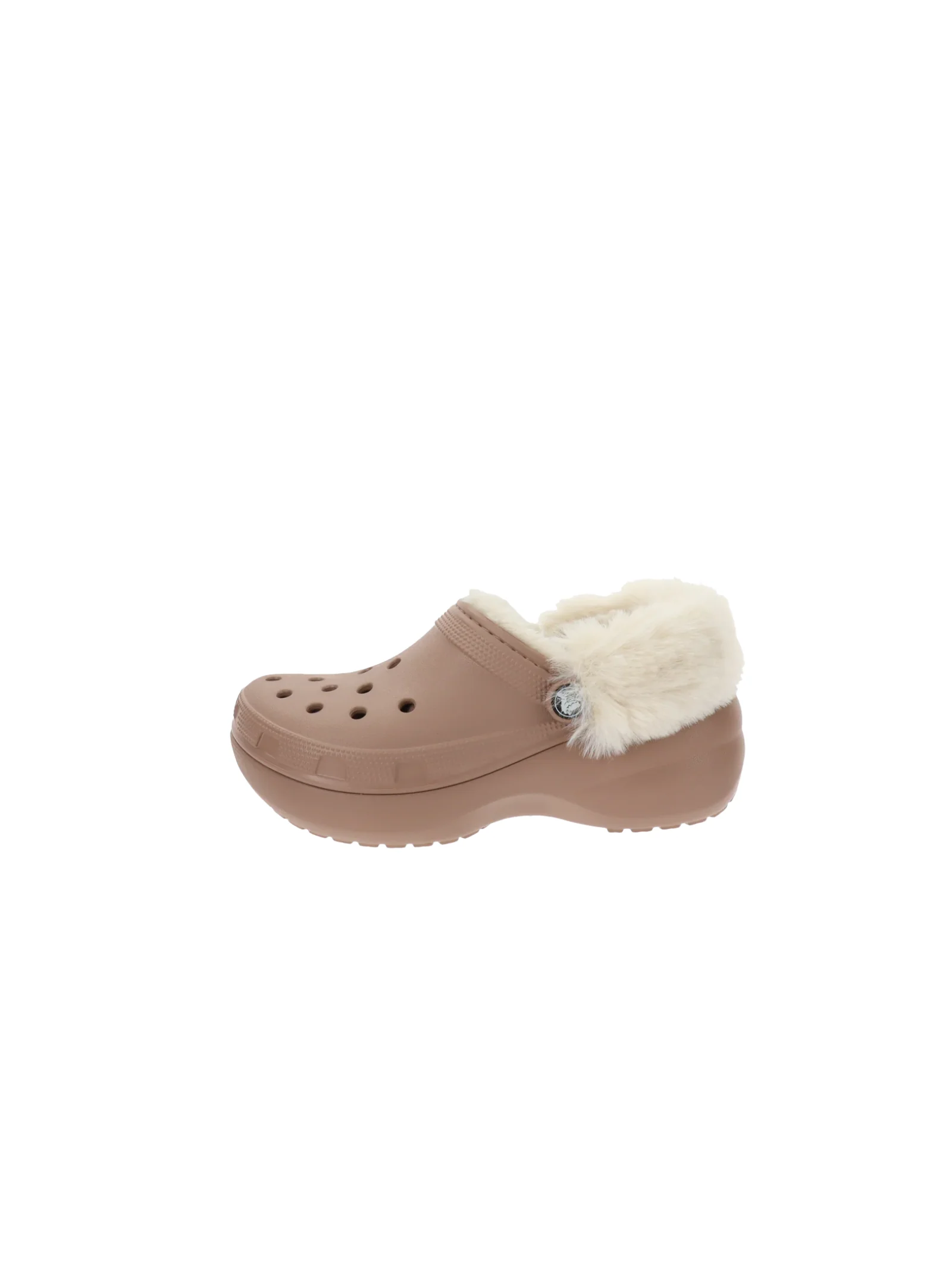 Ciabatte Crocs marrone con motivo in ecopelliccia - Image 3