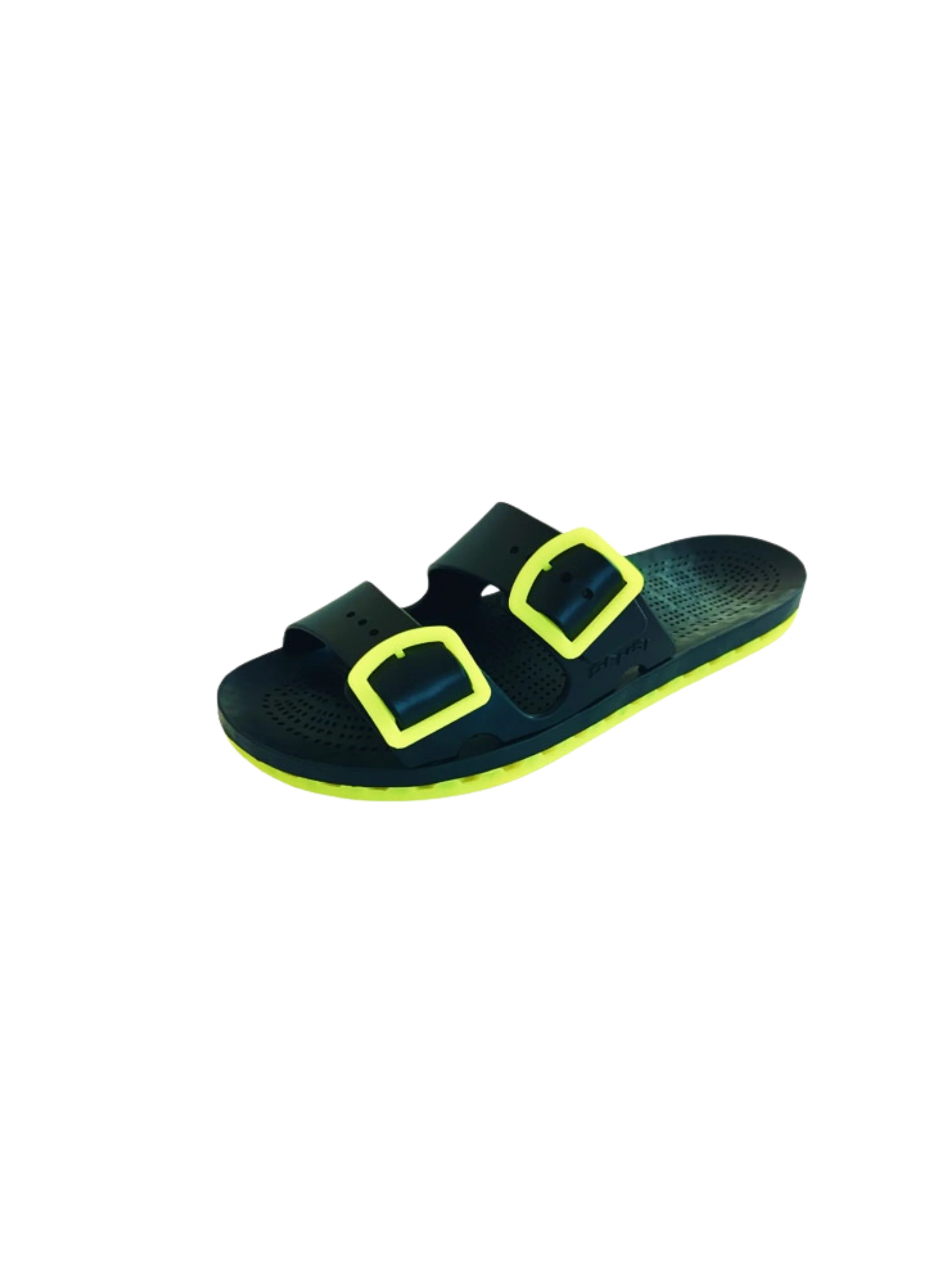 Ciabatte "La Jolla Black Fluo" Sensi con inserti gialli fluo