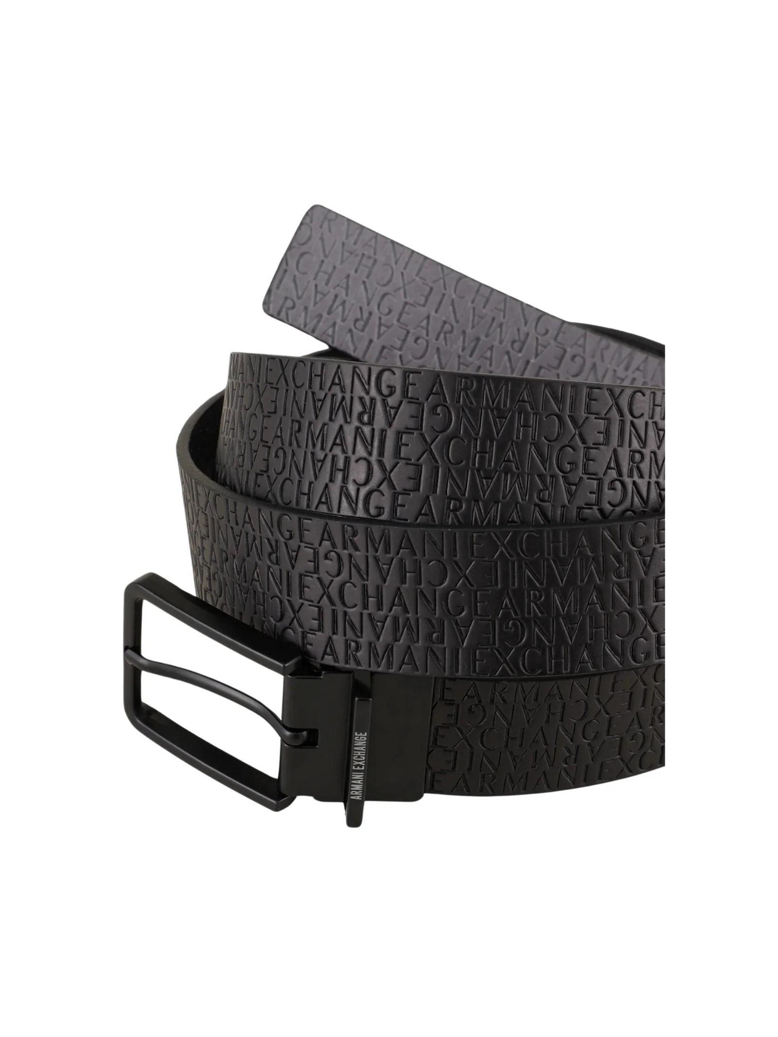 Cintura Armani Exchange nera logo all-over - Image 2