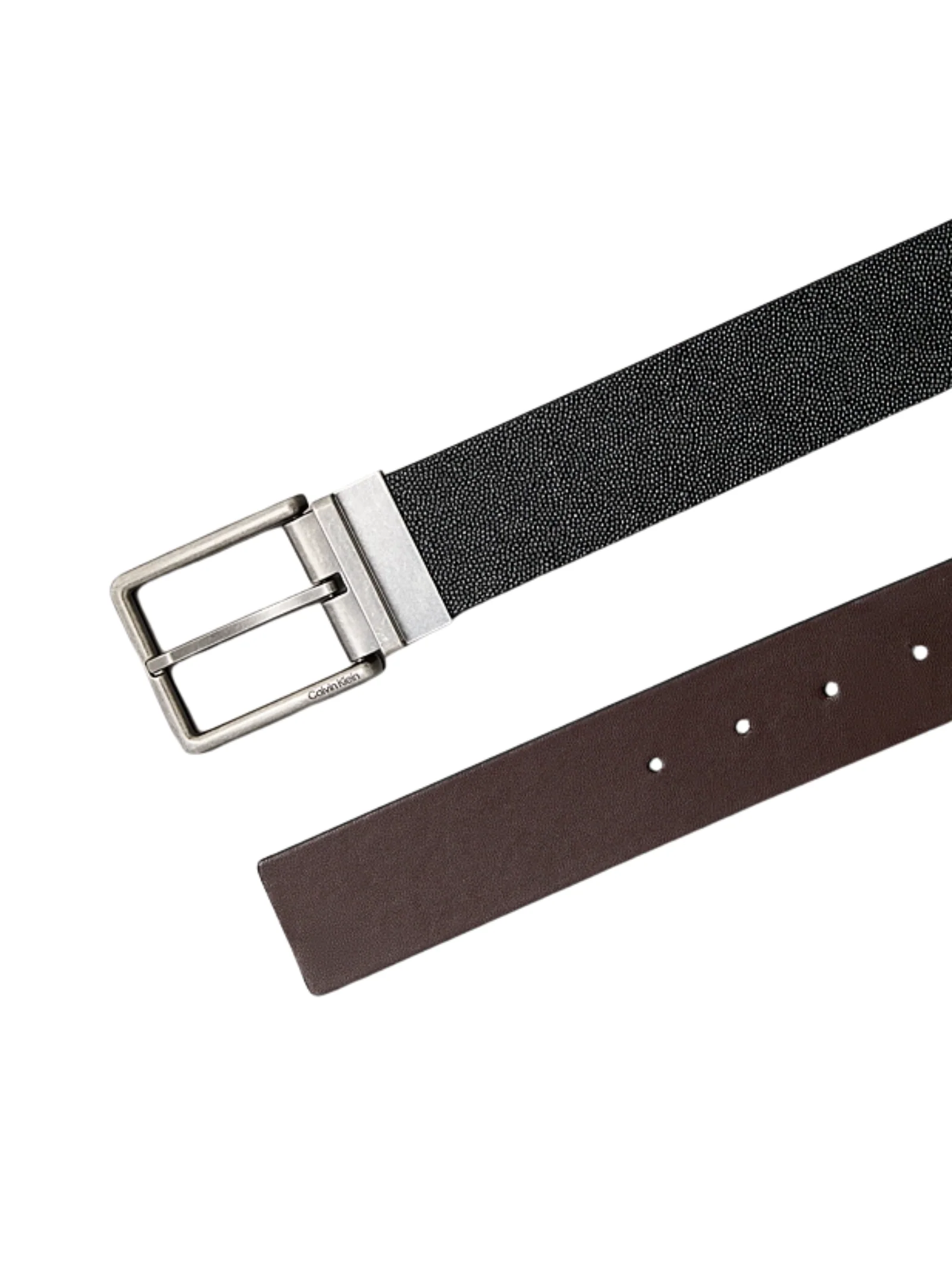 Cintura double-face Calvin Klein nera e marrone - Image 3