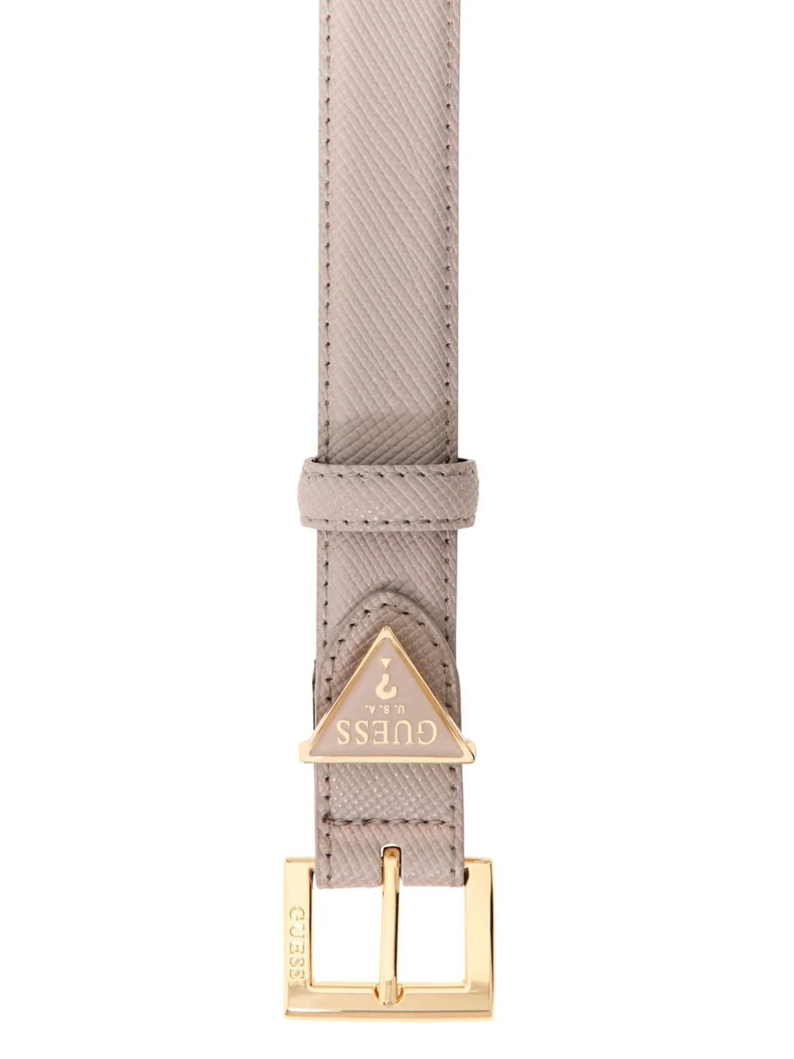 Cintura Guess beige con logo triangolare - Image 2