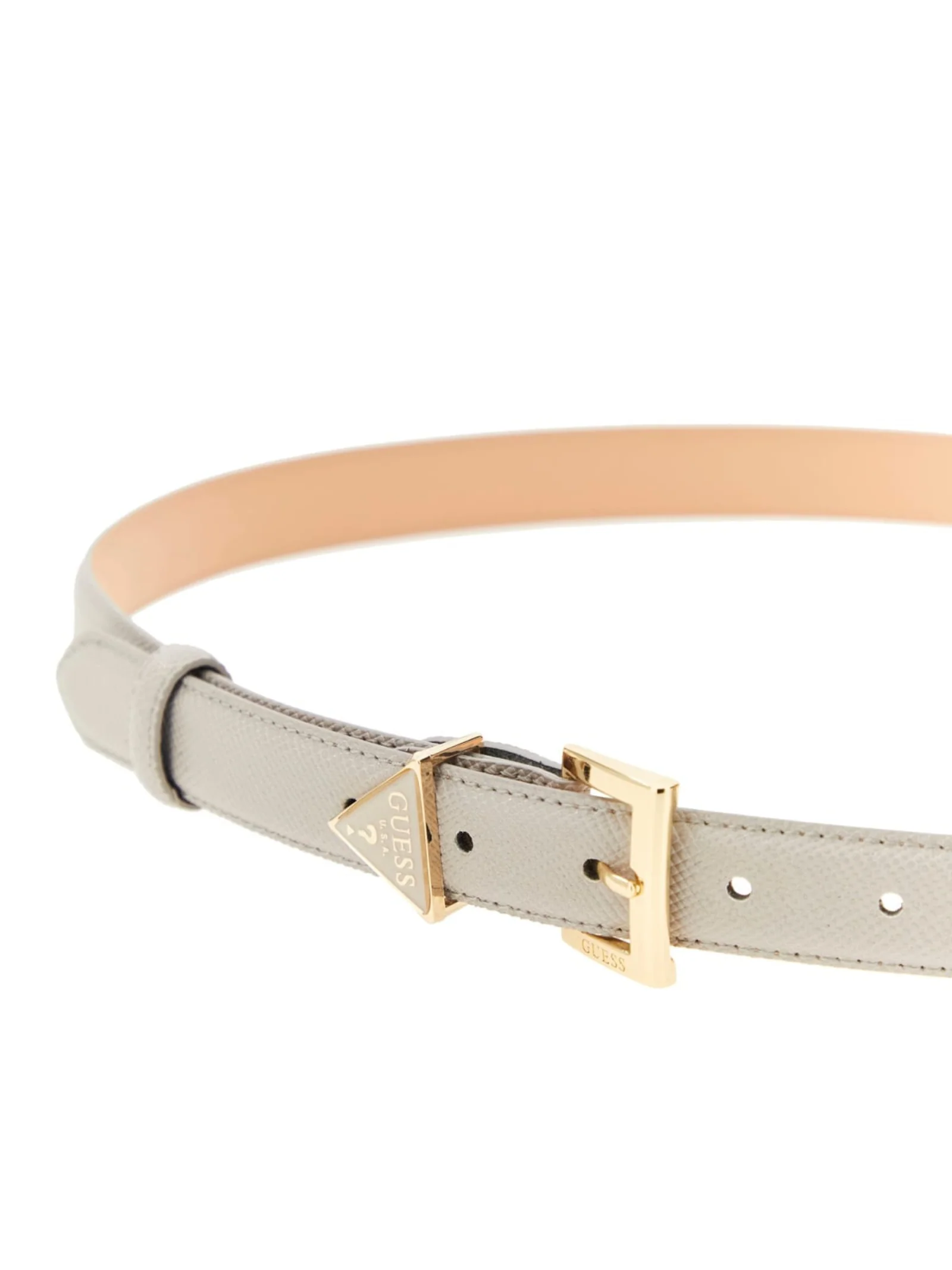 Cintura Guess beige con logo triangolare - Image 3