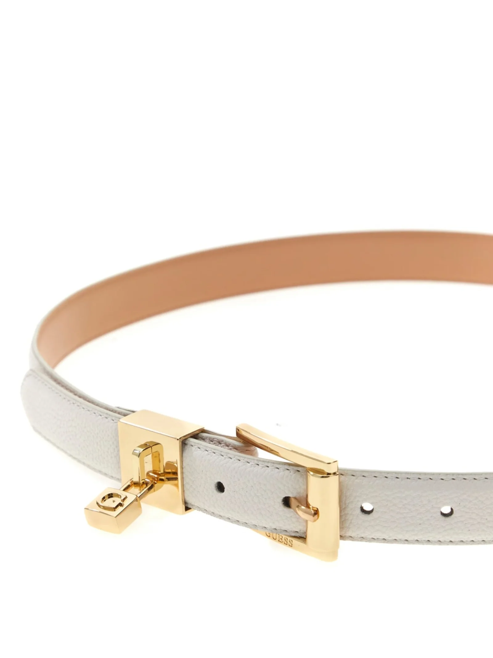 Cintura Guess bianca con dettagli dorati - Image 3