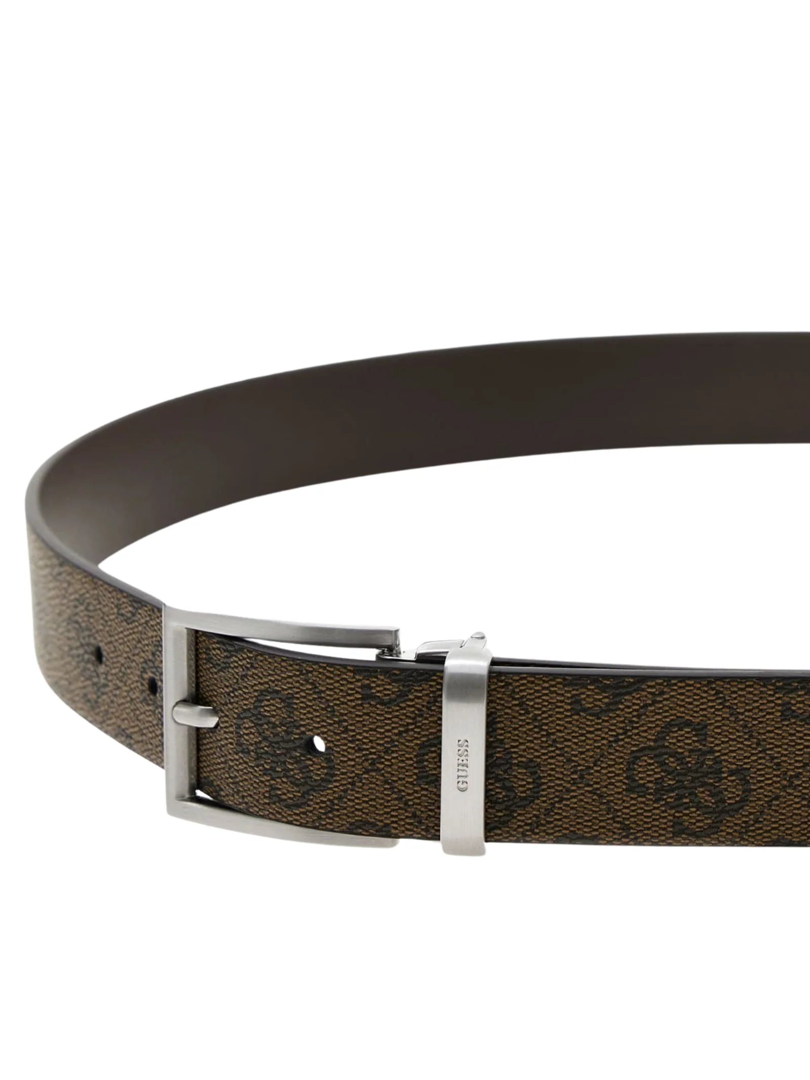 Cintura Guess marrone con logo 4G all over - Image 2