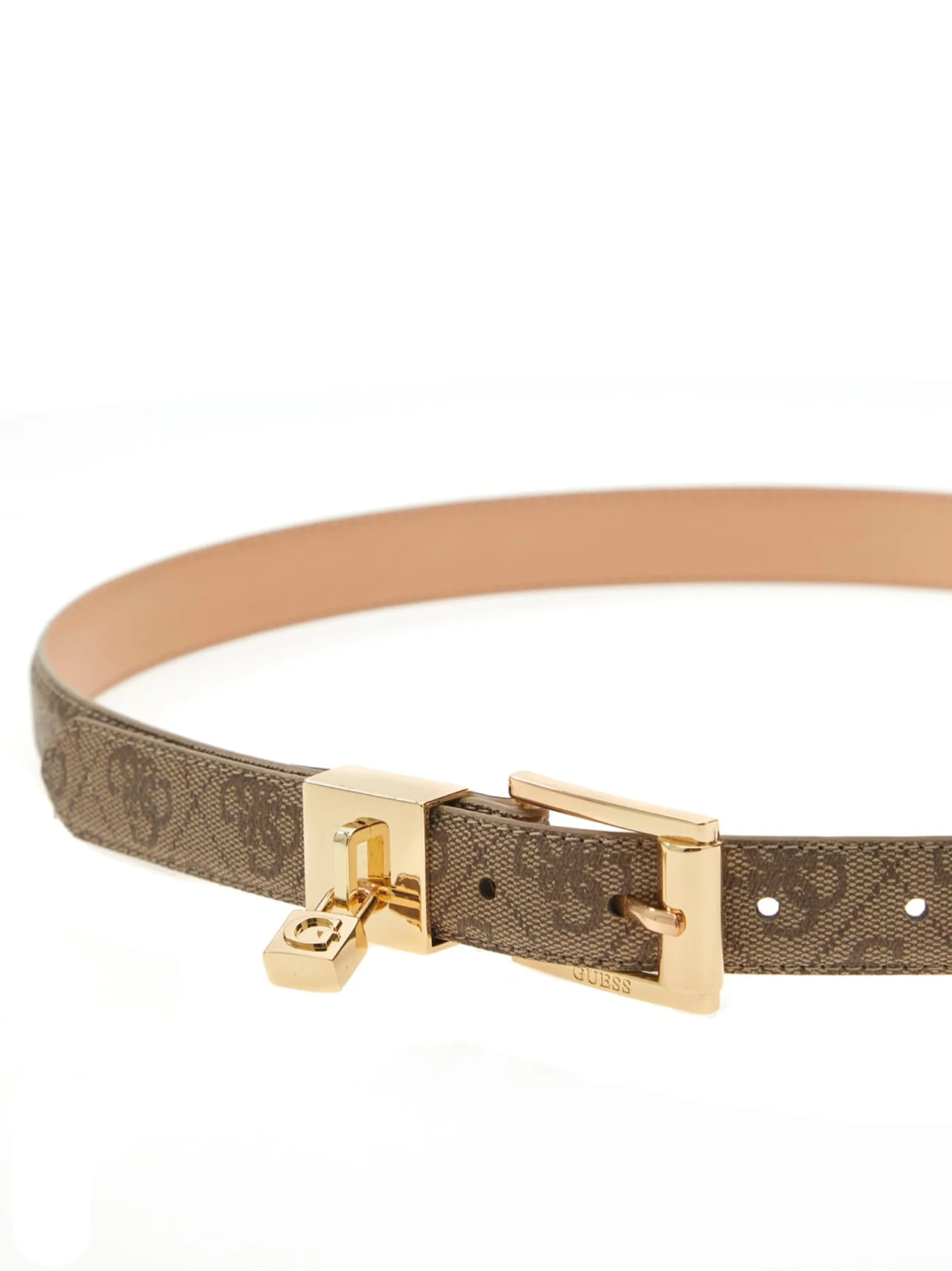 Cintura Guess marrone con logo 4G all over - Image 3