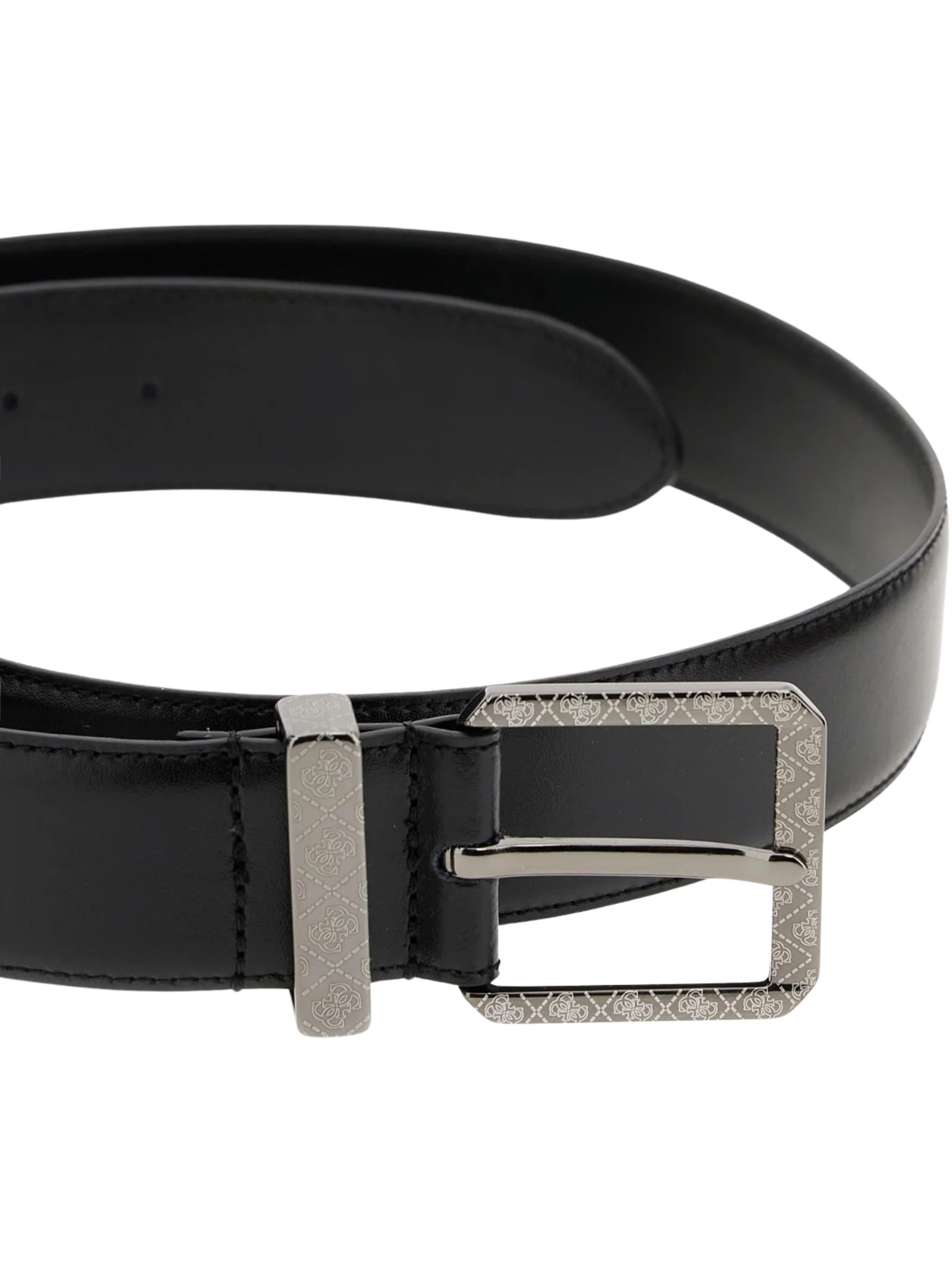 Cintura Guess nera con fibbia logata - Image 3