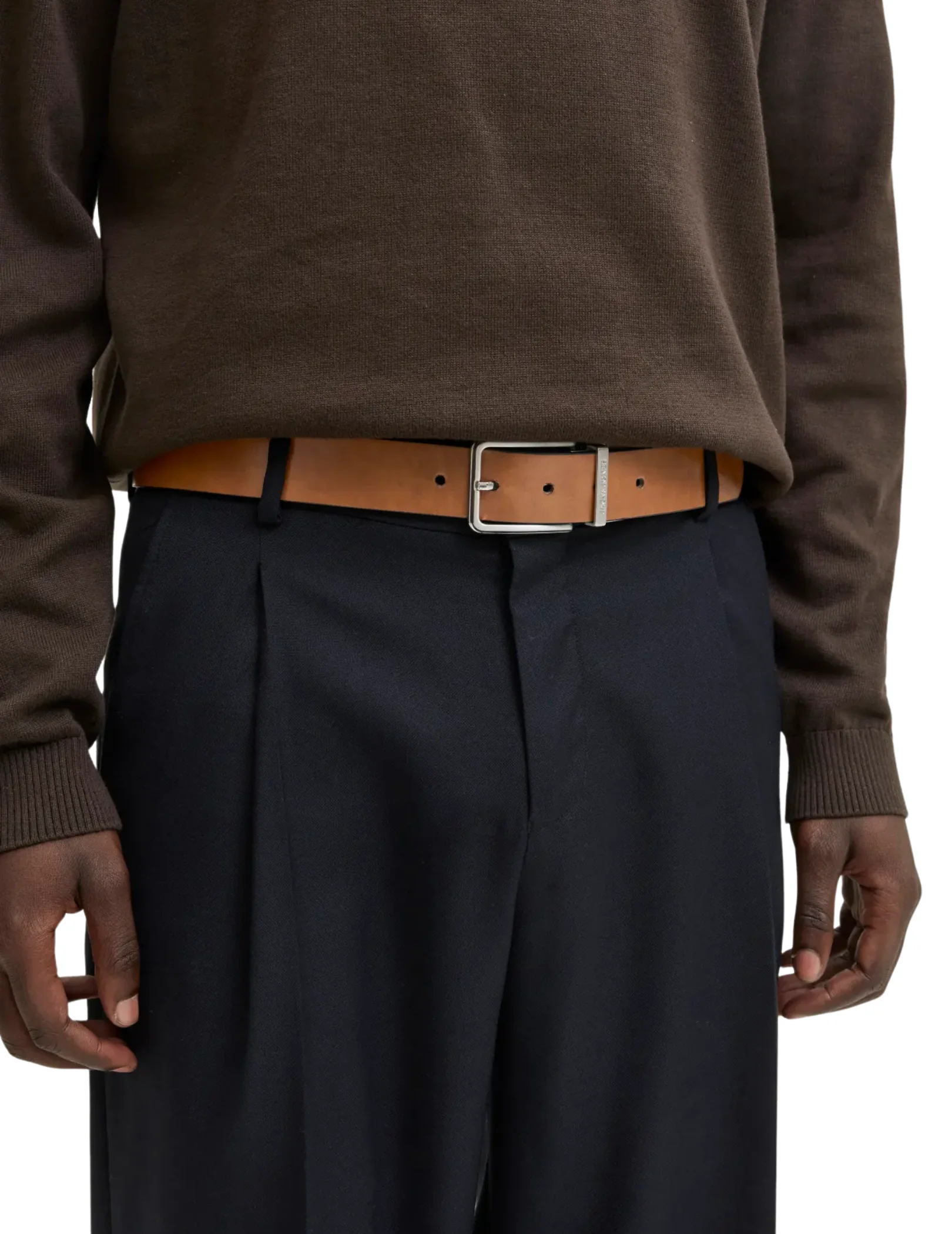 Cintura Jack & Jones cognac reversibile - Image 3