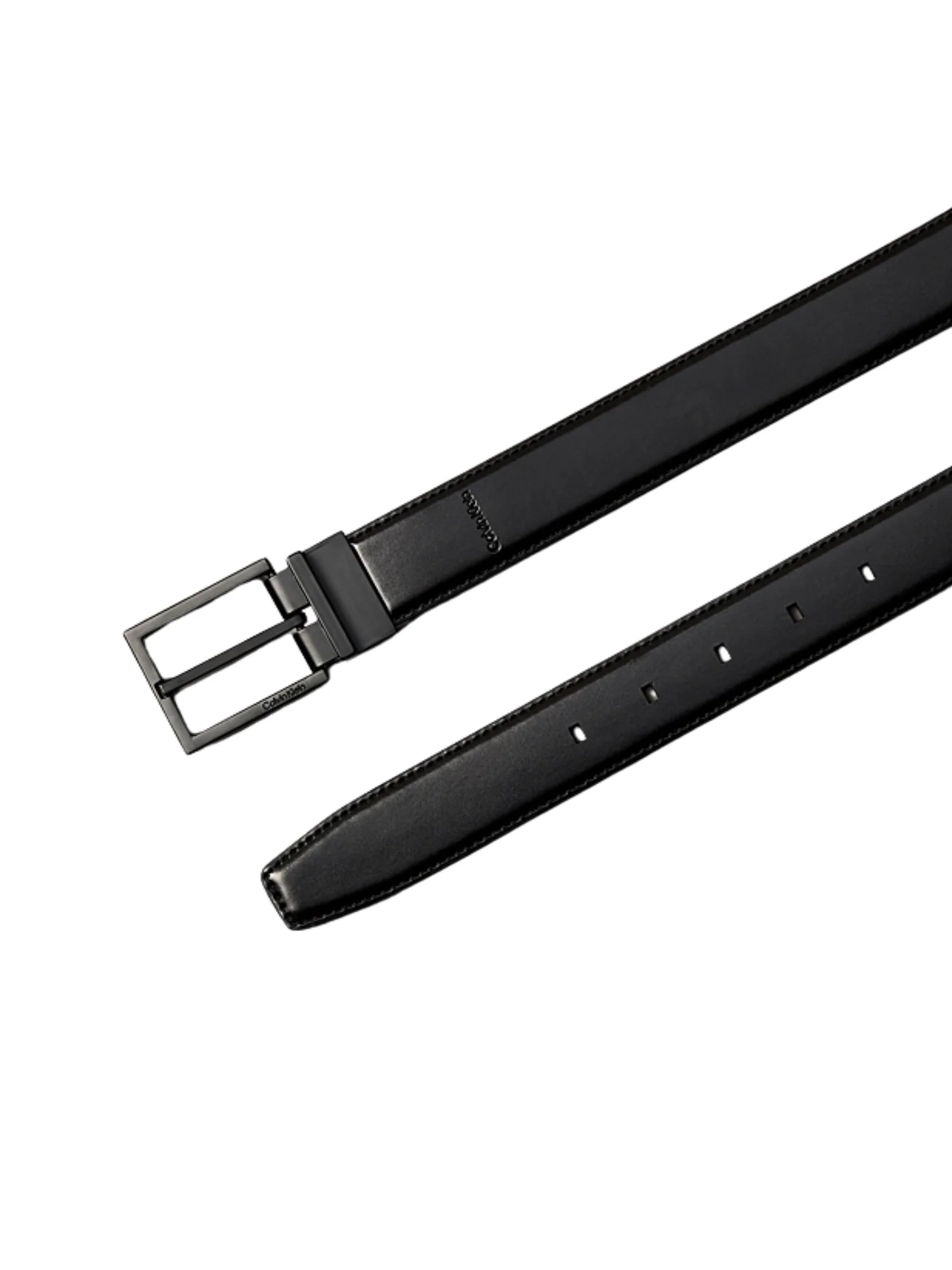 Cintura regolabile Calvin Klein nera in pelle - Image 3