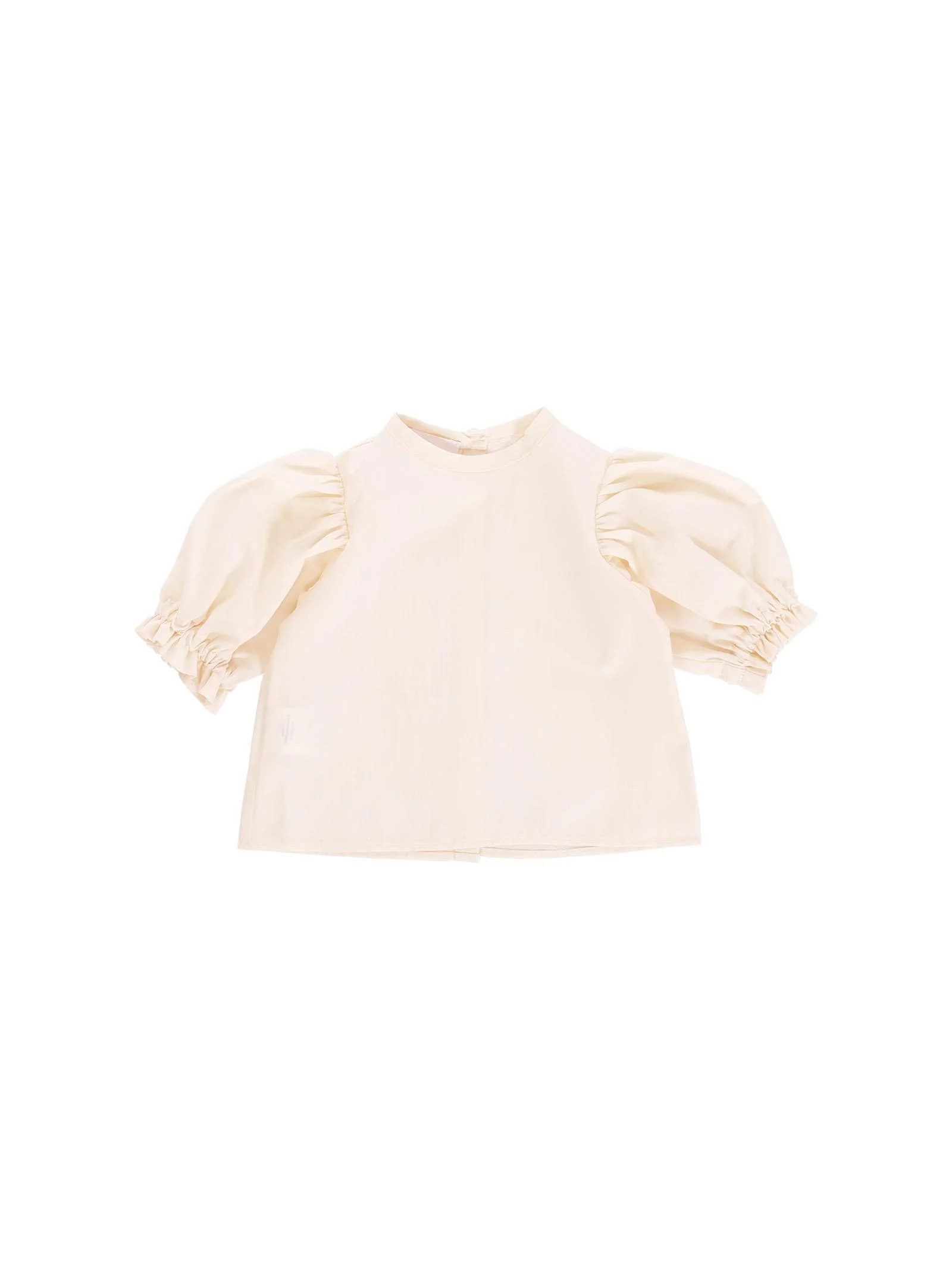 Camicia Cocò et Mamà crema con maniche a palloncino