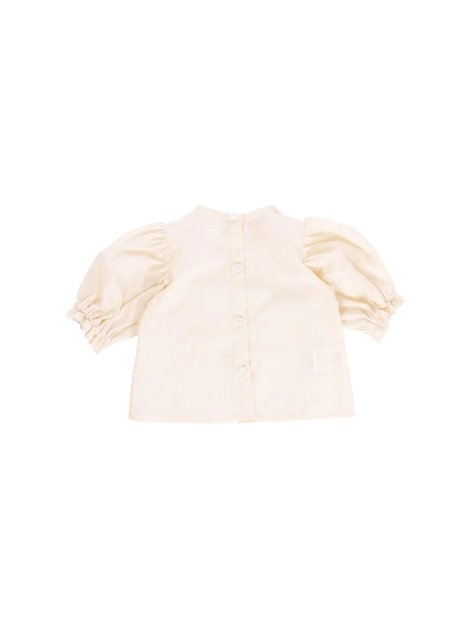 Camicia Cocò et Mamà crema con maniche a palloncino - Image 2
