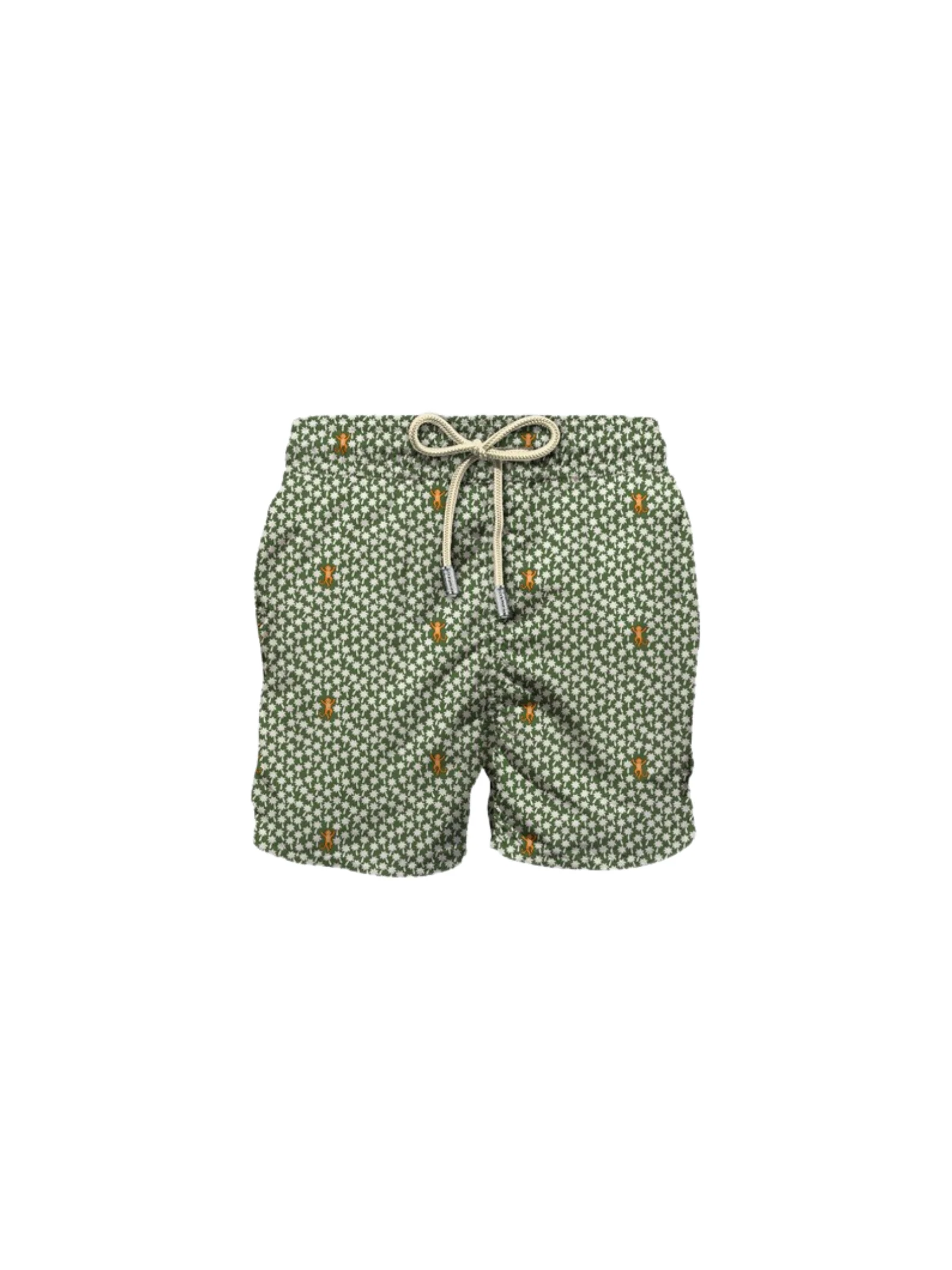 Costume "comfort light" Saint Barth verde con dettagli a contrasto