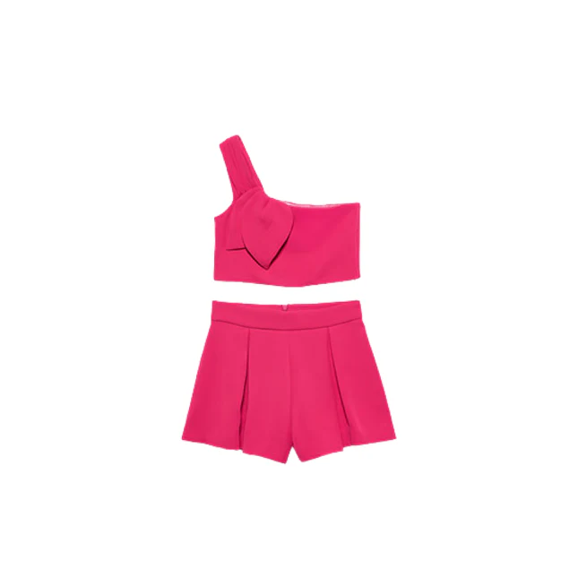 Completo Abel & Lula fucsia con fiocco