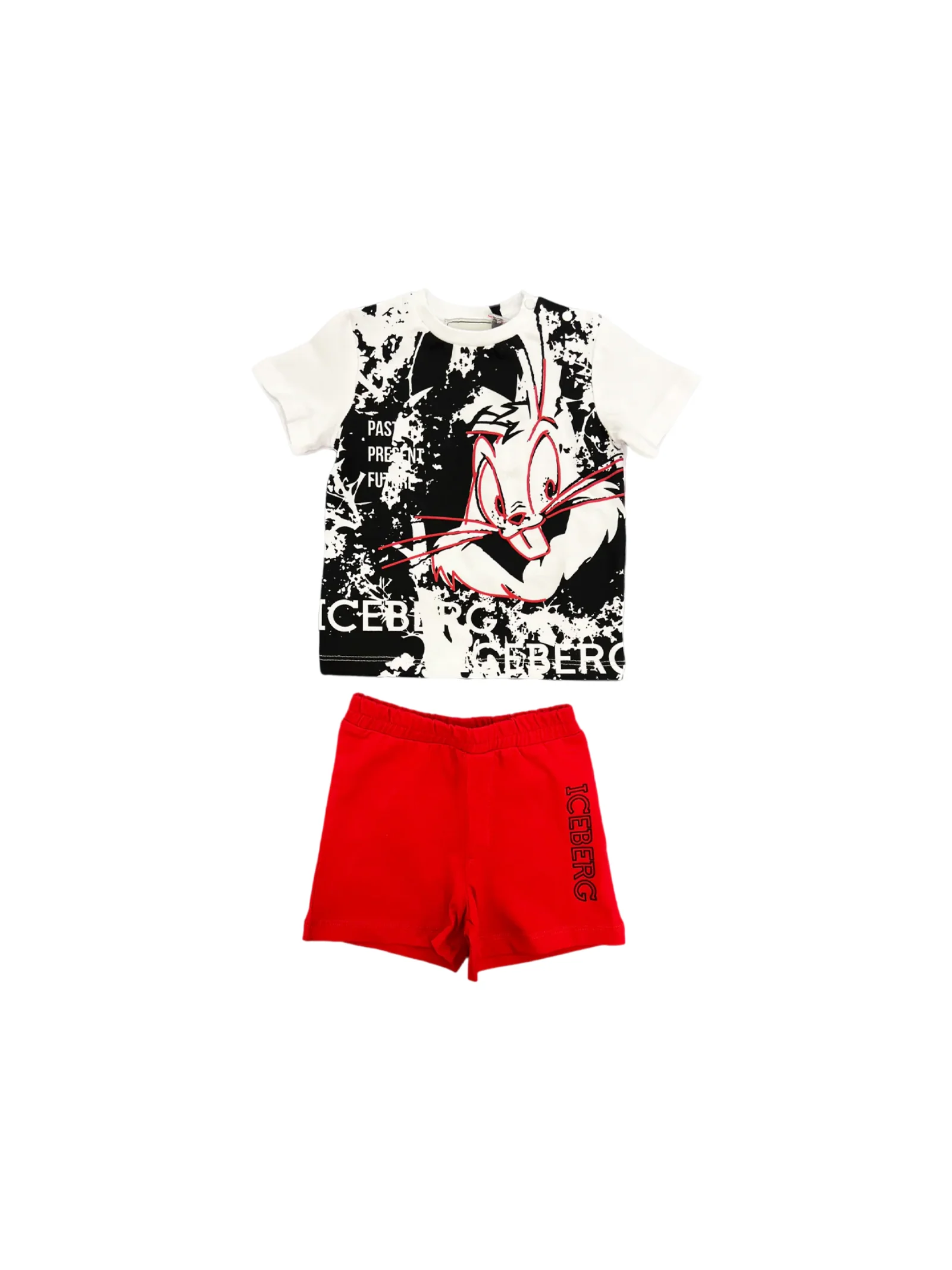 Completo "bugs bunny " Iceberg bianco nero e rosso