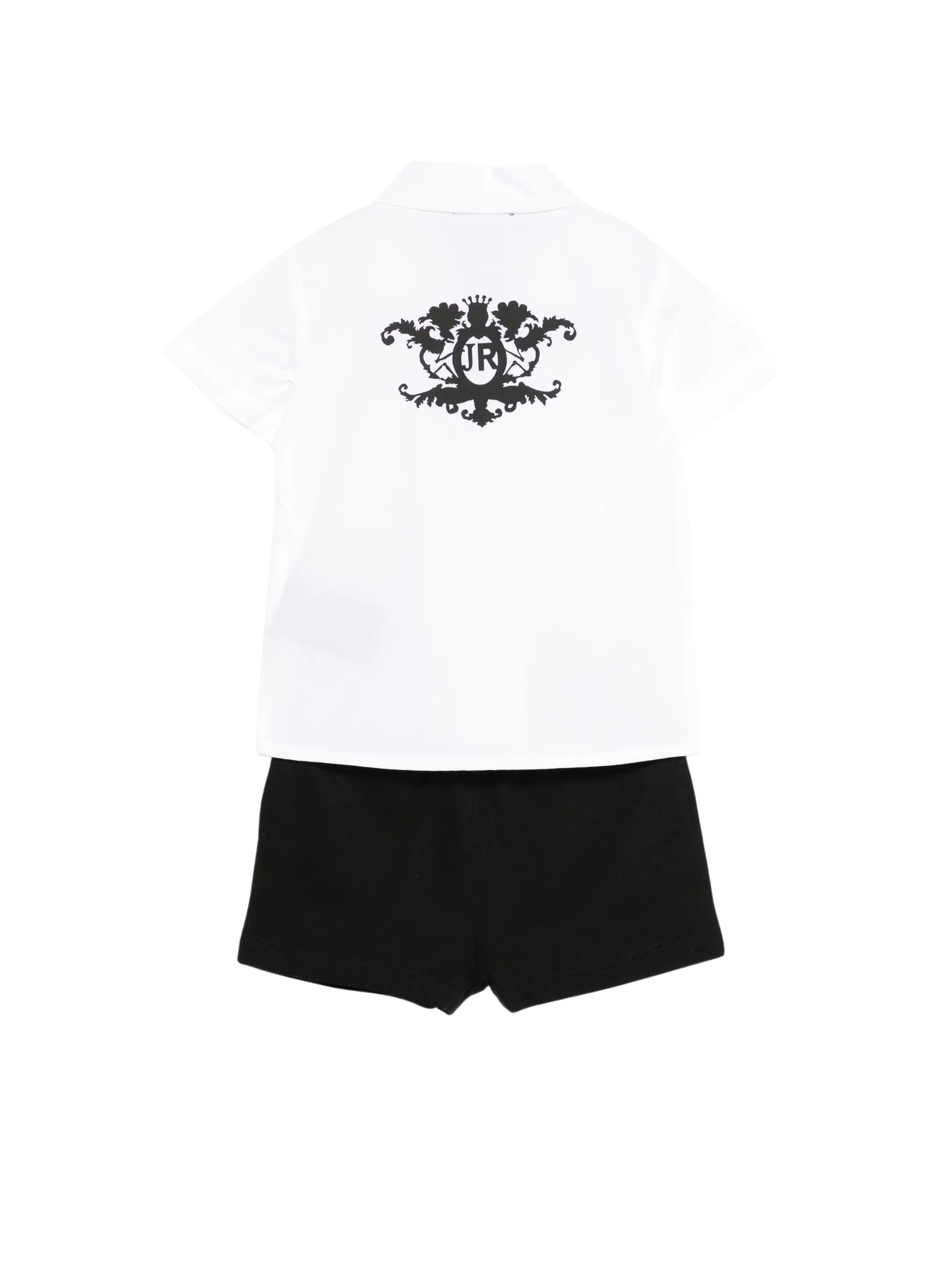 Completo Camicia e shorts John Richmond bianco e nero - Image 2