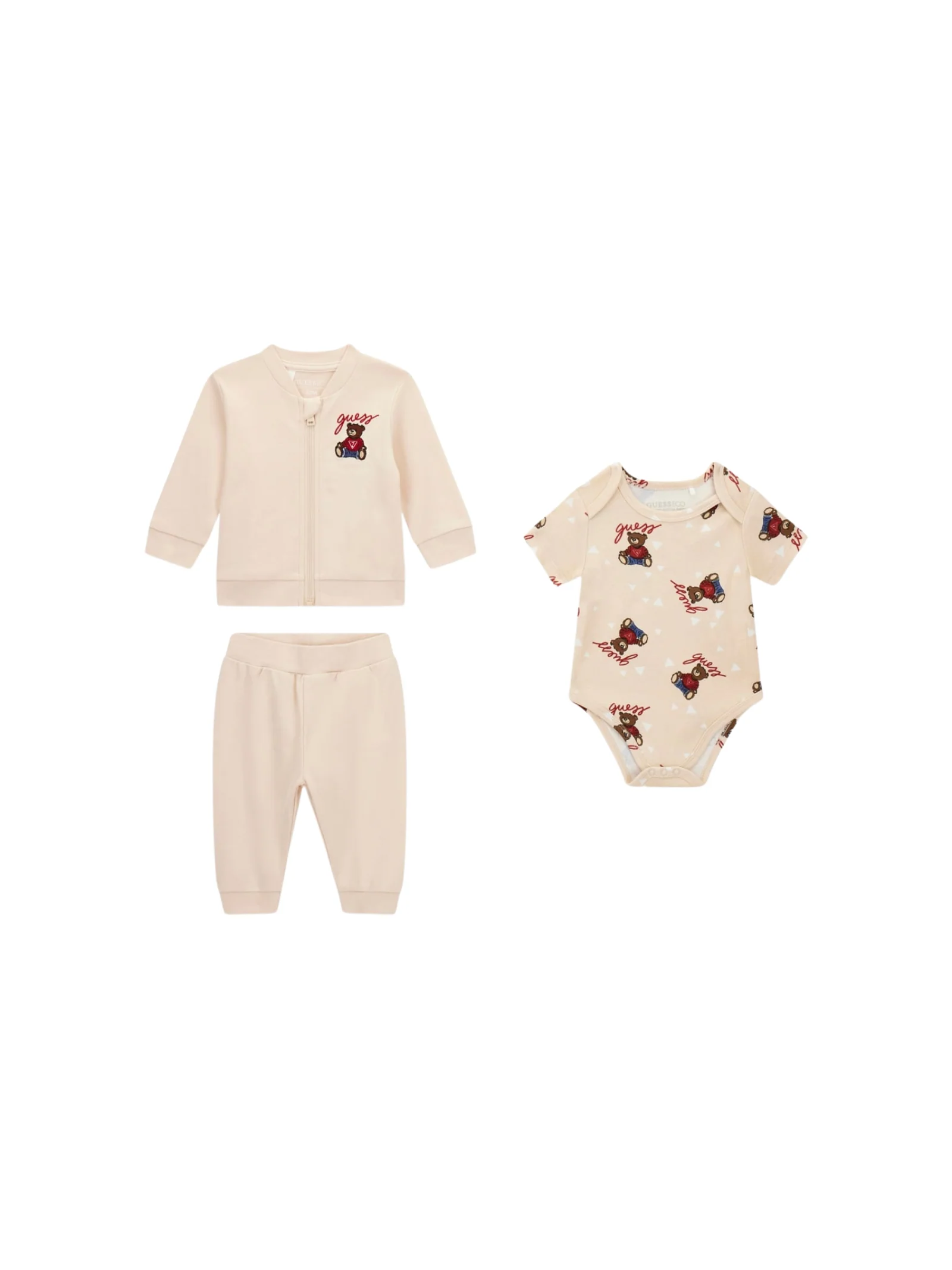 Completo con tutina Guess rosa