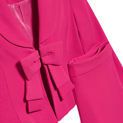 Completo giacca e pantalone Abel & Lula fucsia con fiocco - Image 3