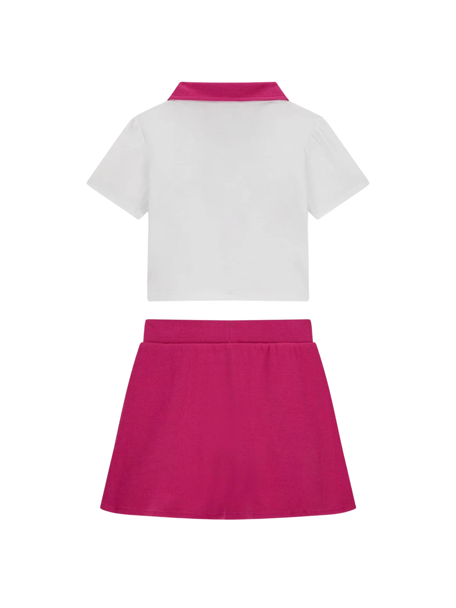 Completo polo e gonna Guess bianco e fucsia - Image 2