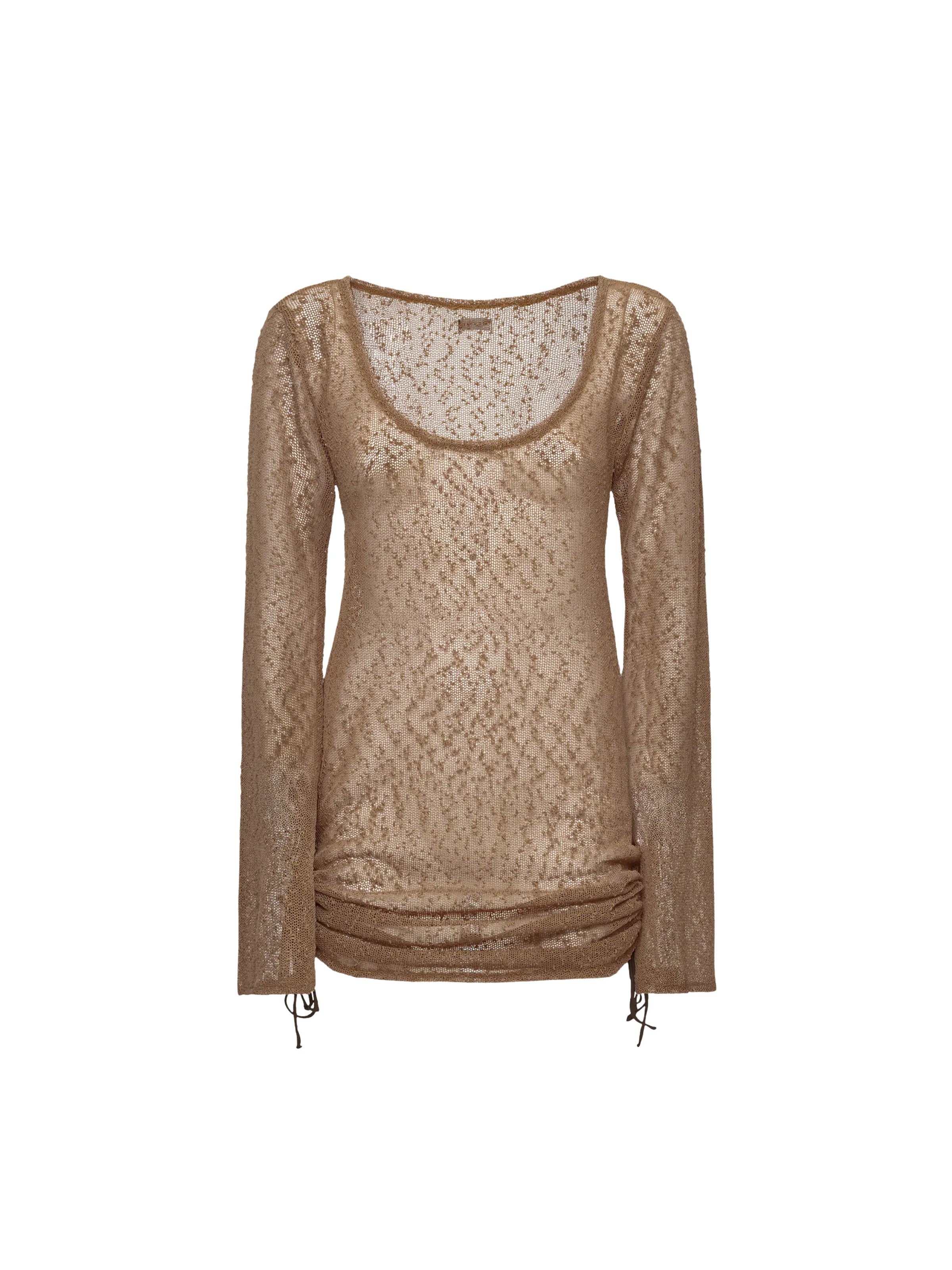 Copri costume trasparente Me Fui beige - Image 3