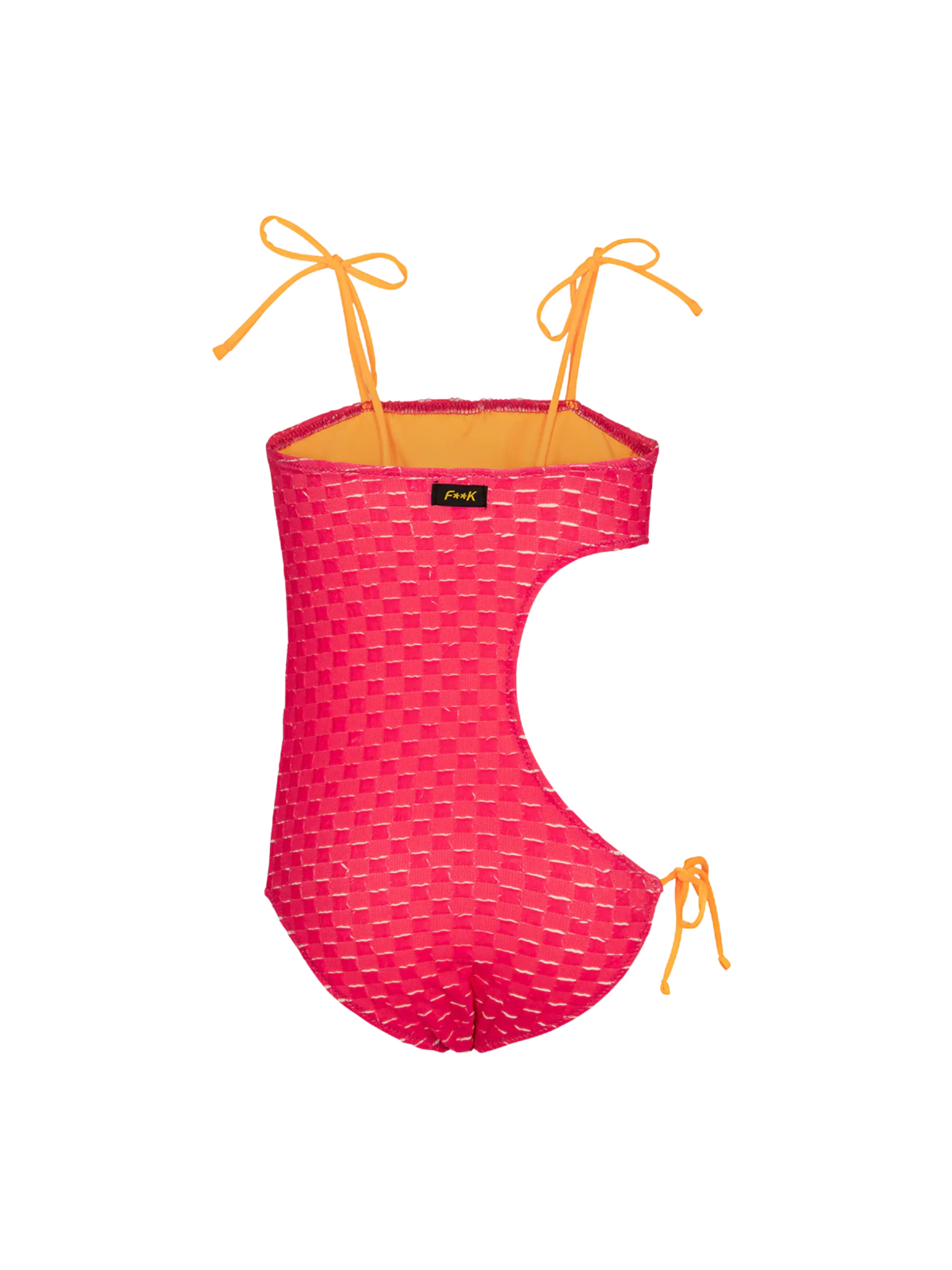 Costume intero Fk fucsia con taglio cut out sul fianco - Image 2