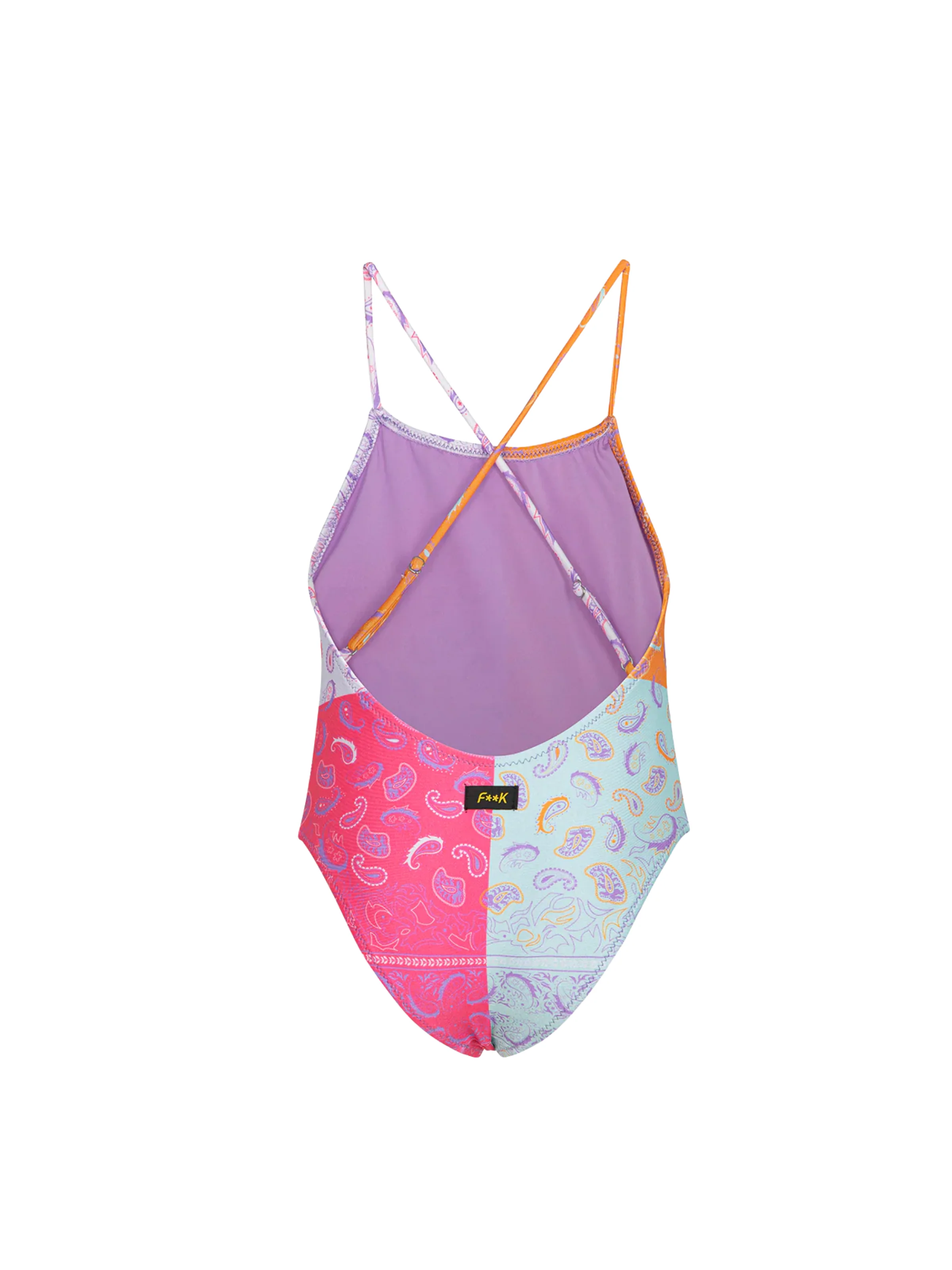 Costume intero Fk multicolor con spalline intrecciate - Image 2