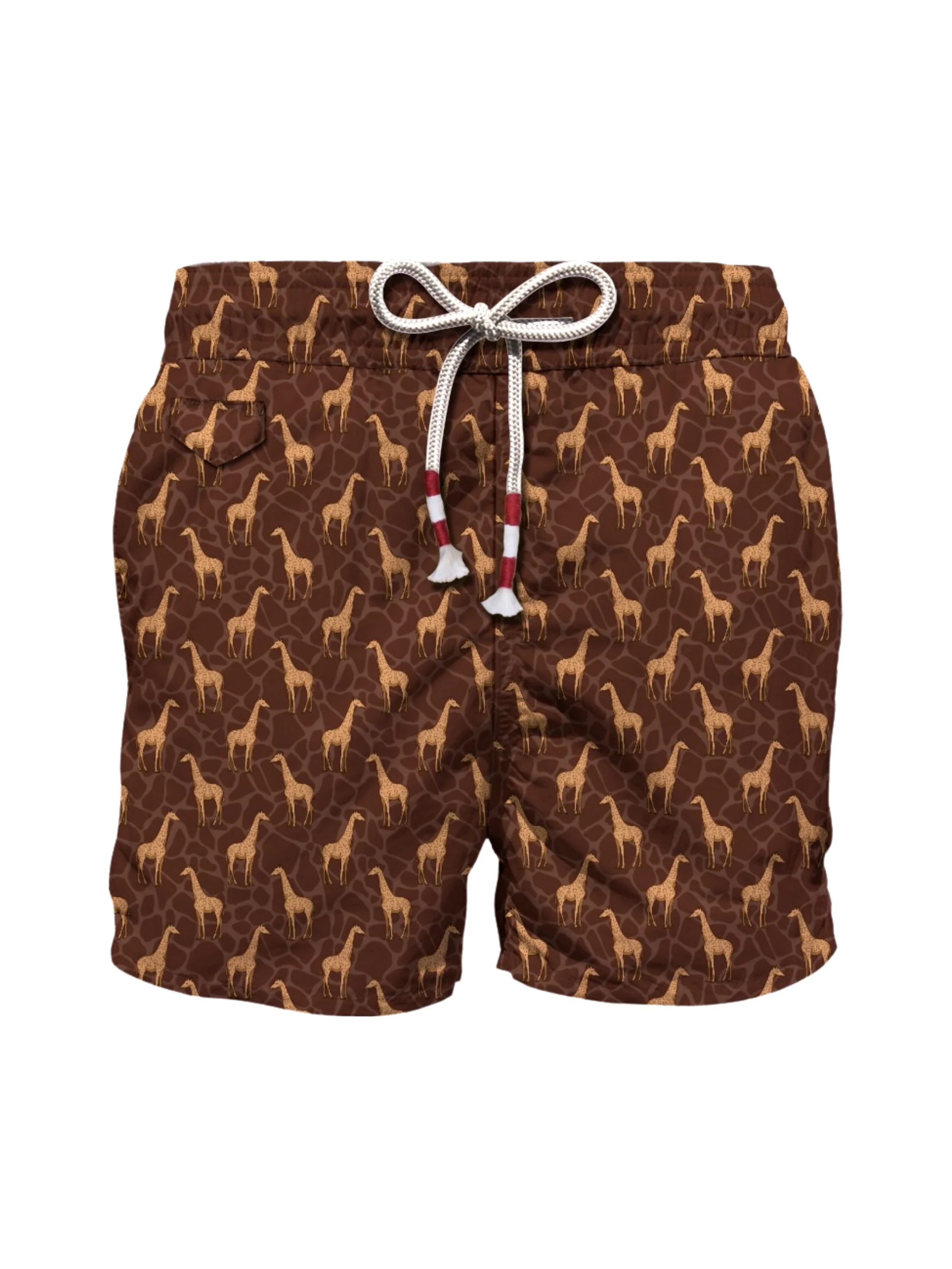 Costume "Lighting 70" Saint Barth marrone con giraffe all over