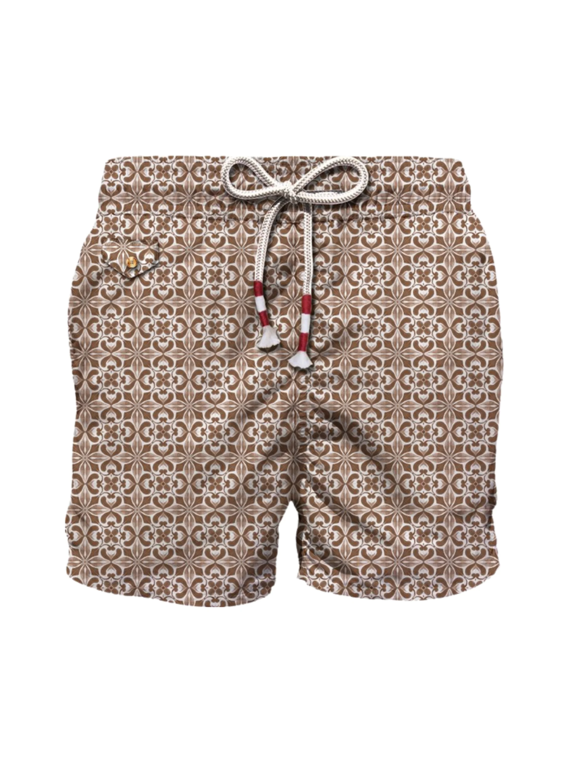 Costume "Lighting 70" Saint Barth marrone con stampa geometrica