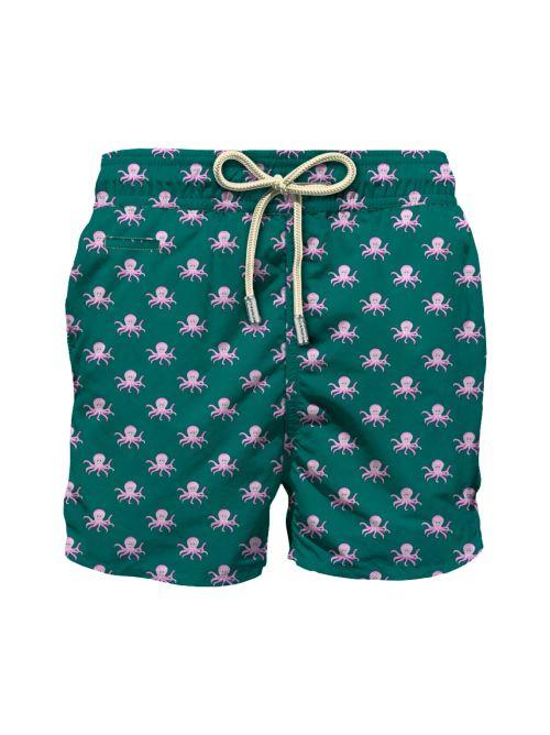 Costume "Lighting Micro Fantasy" Saint Barth verde con polipi all over
