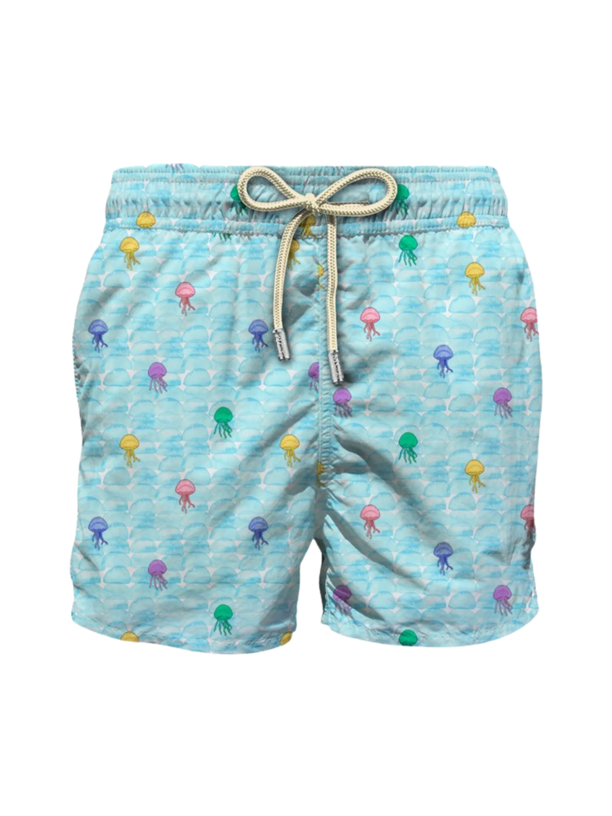 Costume "Lighting Micro Stretch" Saint Barth azzurro con meduse multicolor