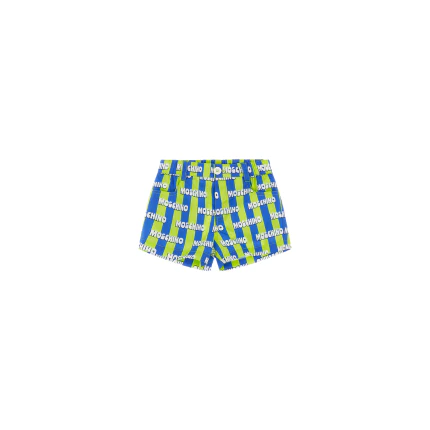 Costume Moschino verde e blu con logo all over - Image 2