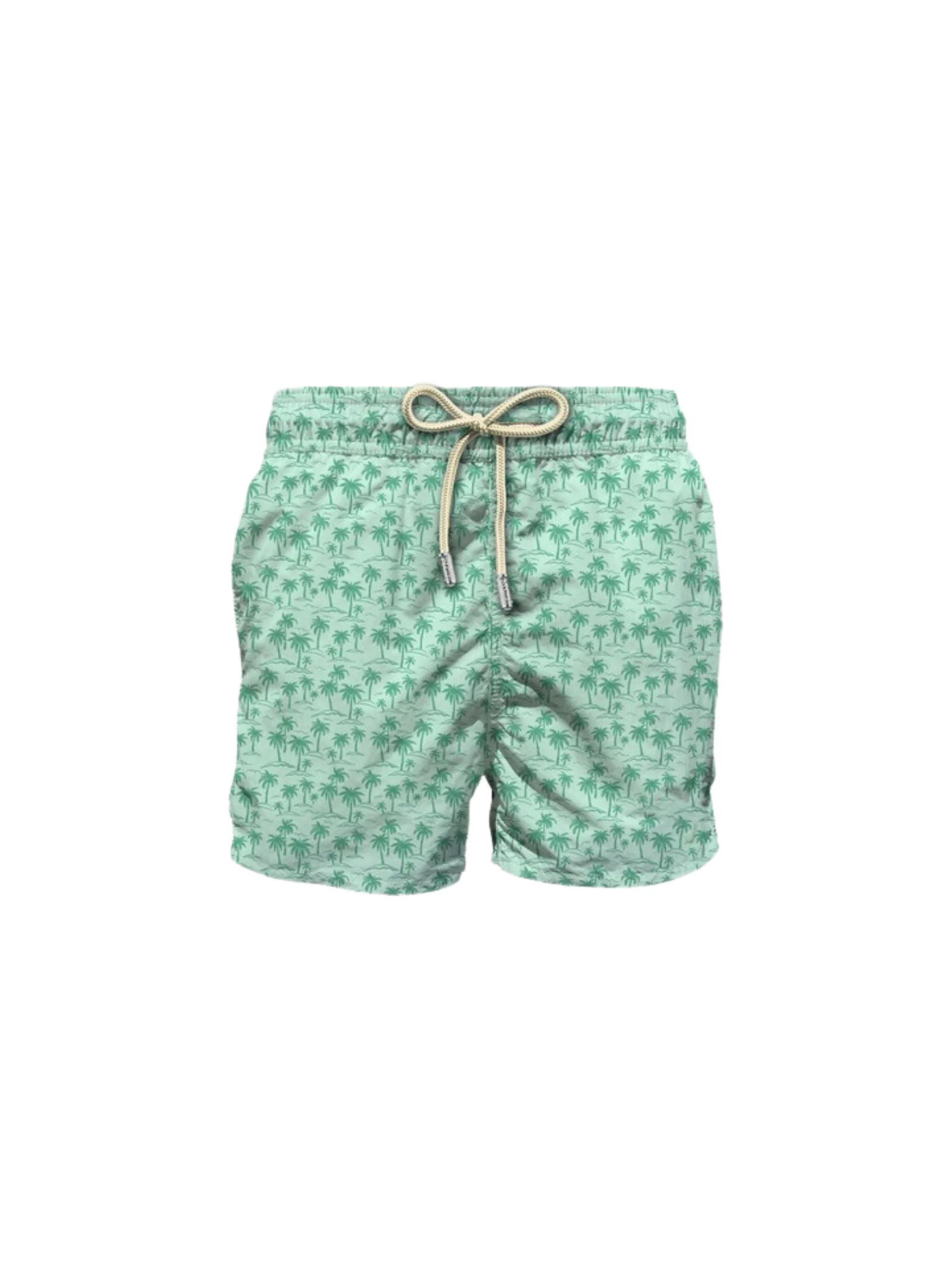 Costume Saint Barth verde con palme a contrasto