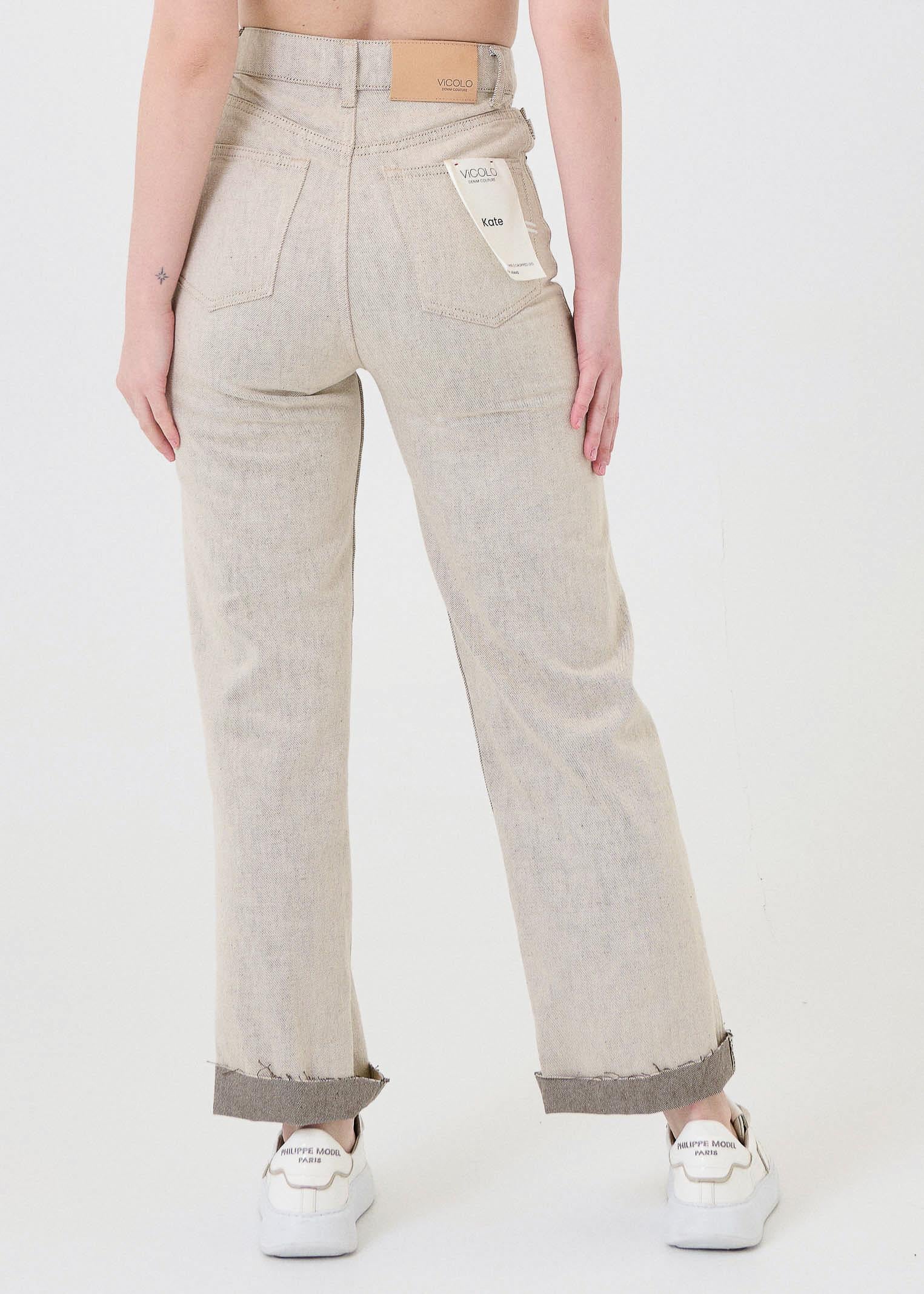 Jeans "Kate" Vicolo beige - Image 3