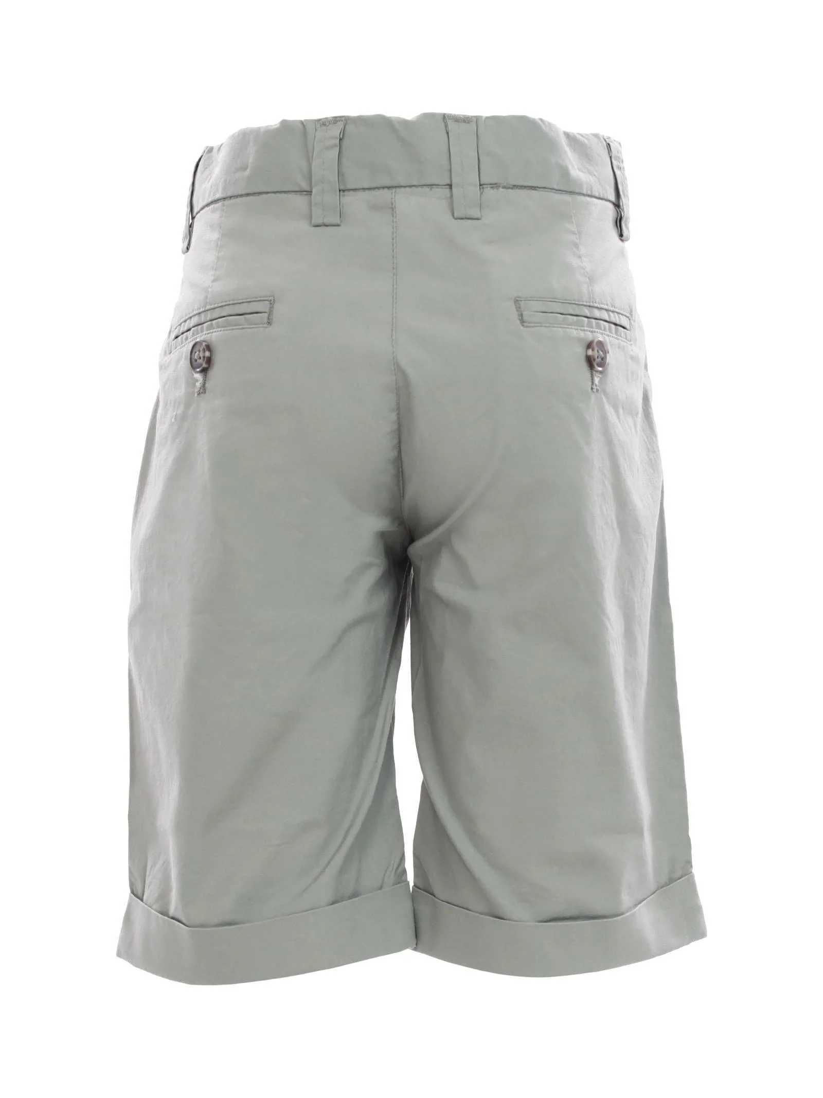 Bermuda in cotone verde militare - Image 3