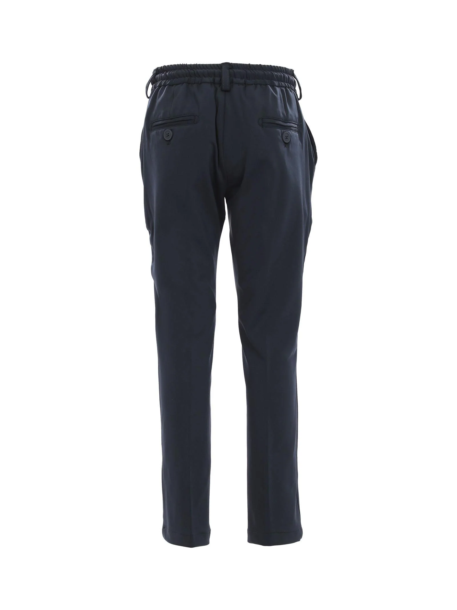 Pantaloni dritti blu navy con lacci - Image 3