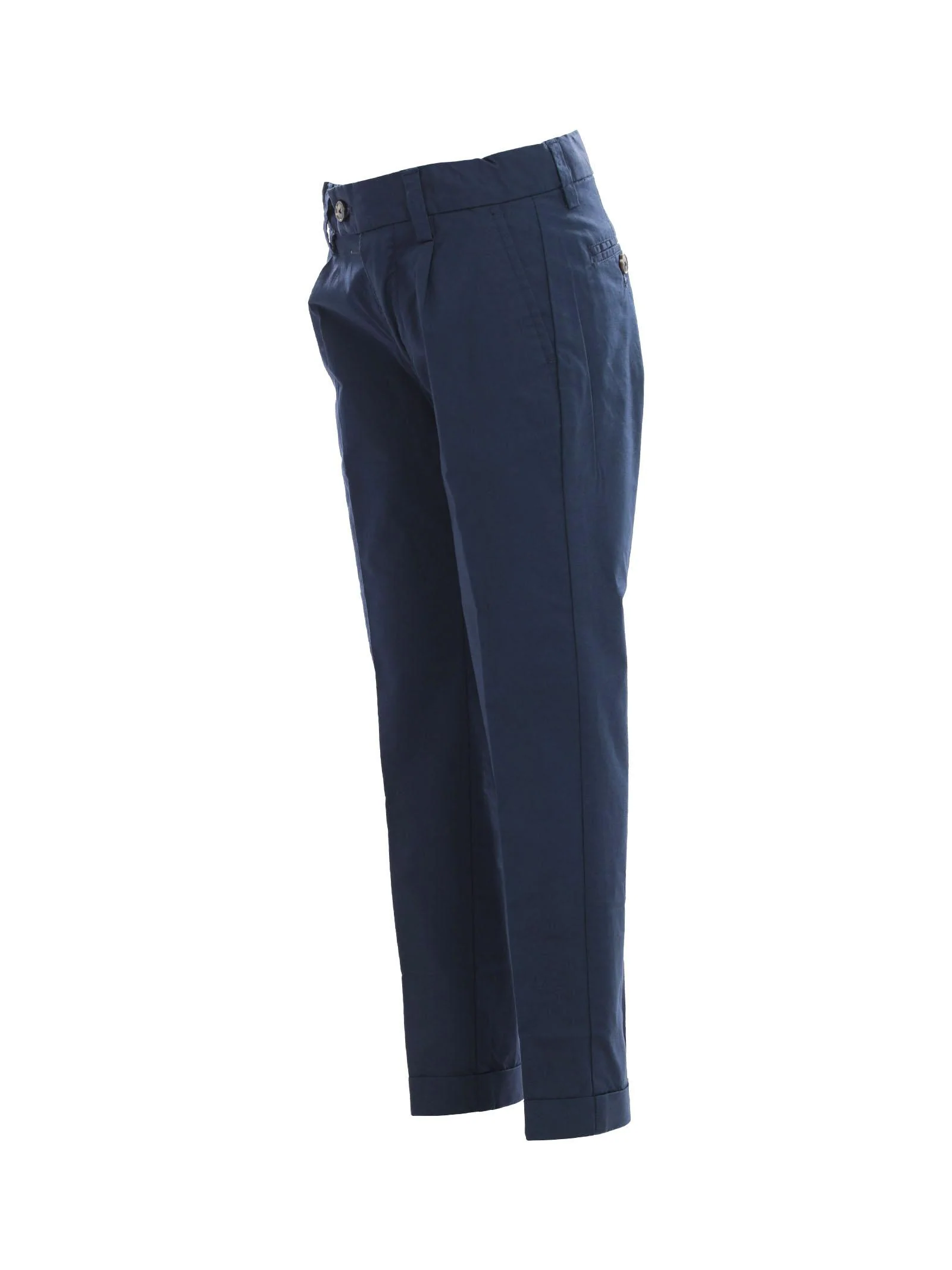 Pantaloni lunghi in cotone blu navy - Image 2