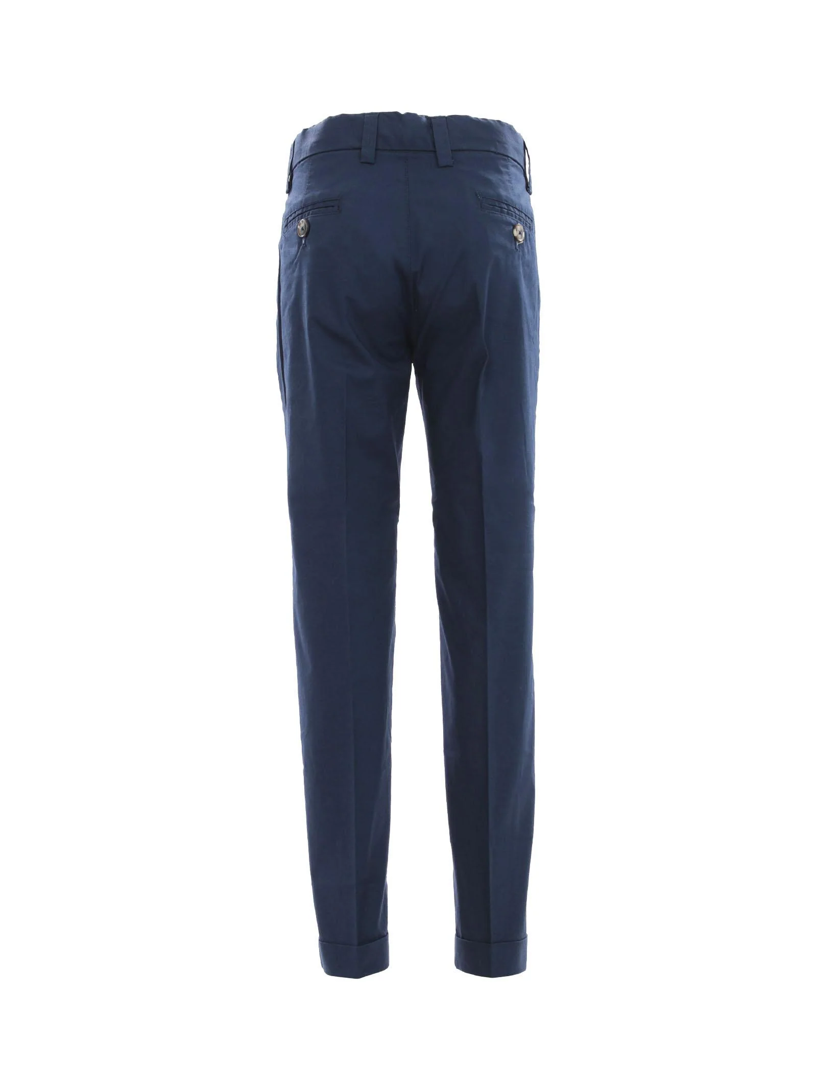 Pantaloni lunghi in cotone blu navy - Image 3
