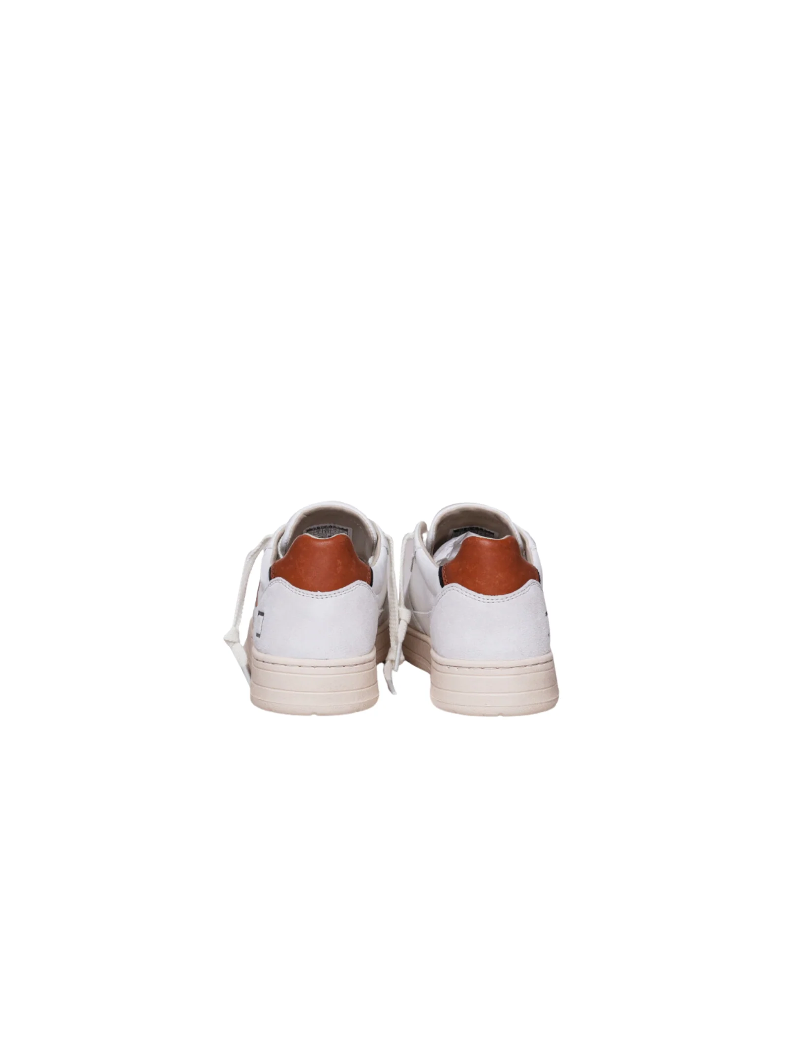 Scarpe court 2.0 natural D.A.T.E. bianche con dettagli in cuoio - Image 3