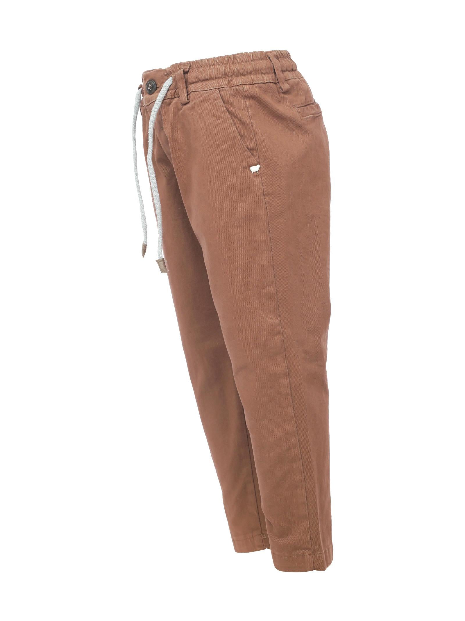 Pantalone coccio con vita elasticizzata - Image 2